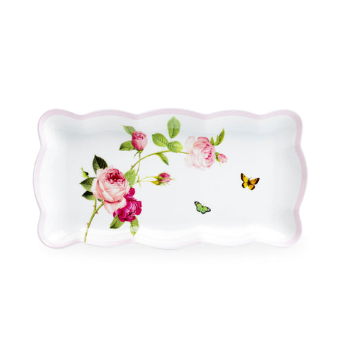 10.5" Kensington Pink Rose Bone China Serving Tray