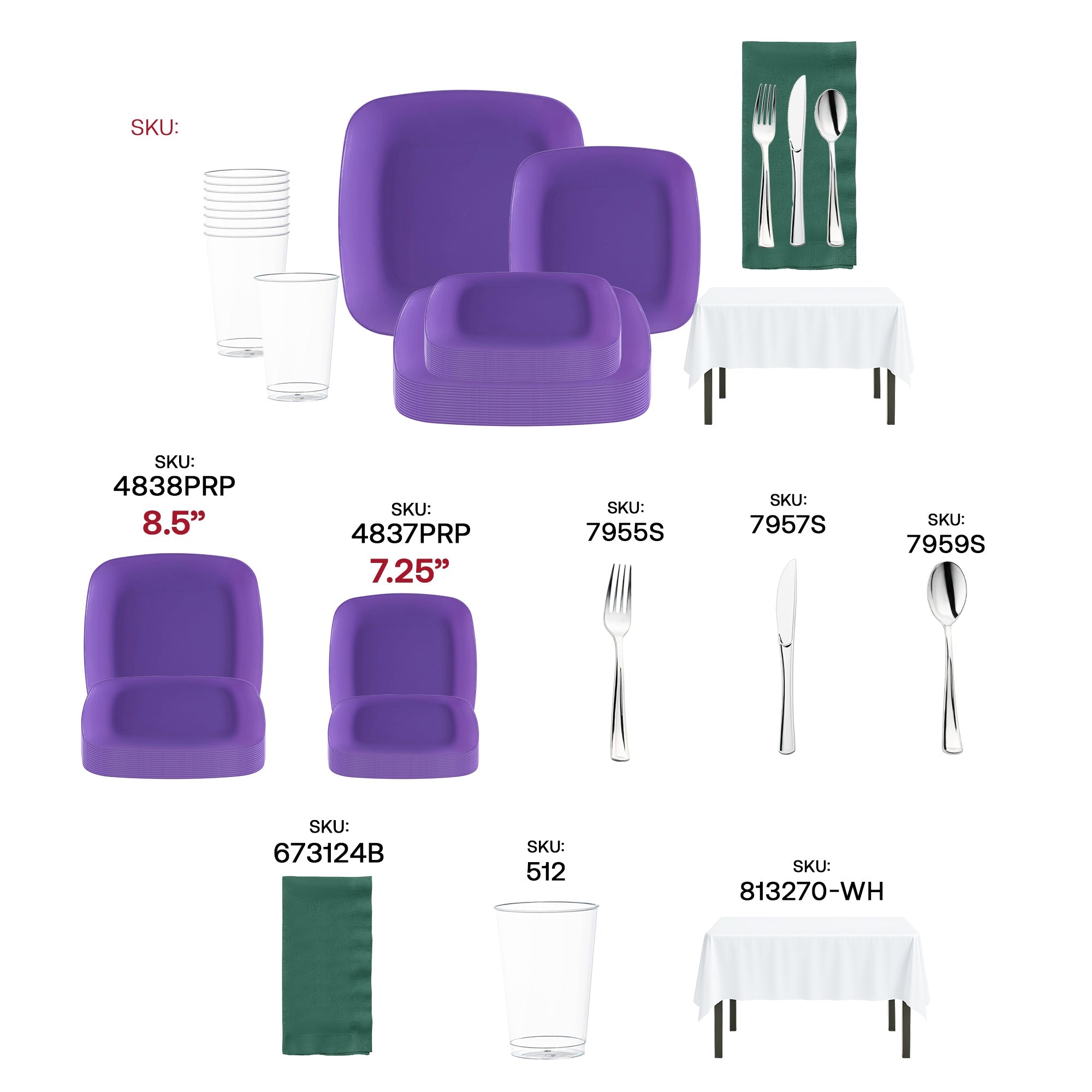 Purple, White and Green NFL / NBA / MLB Set