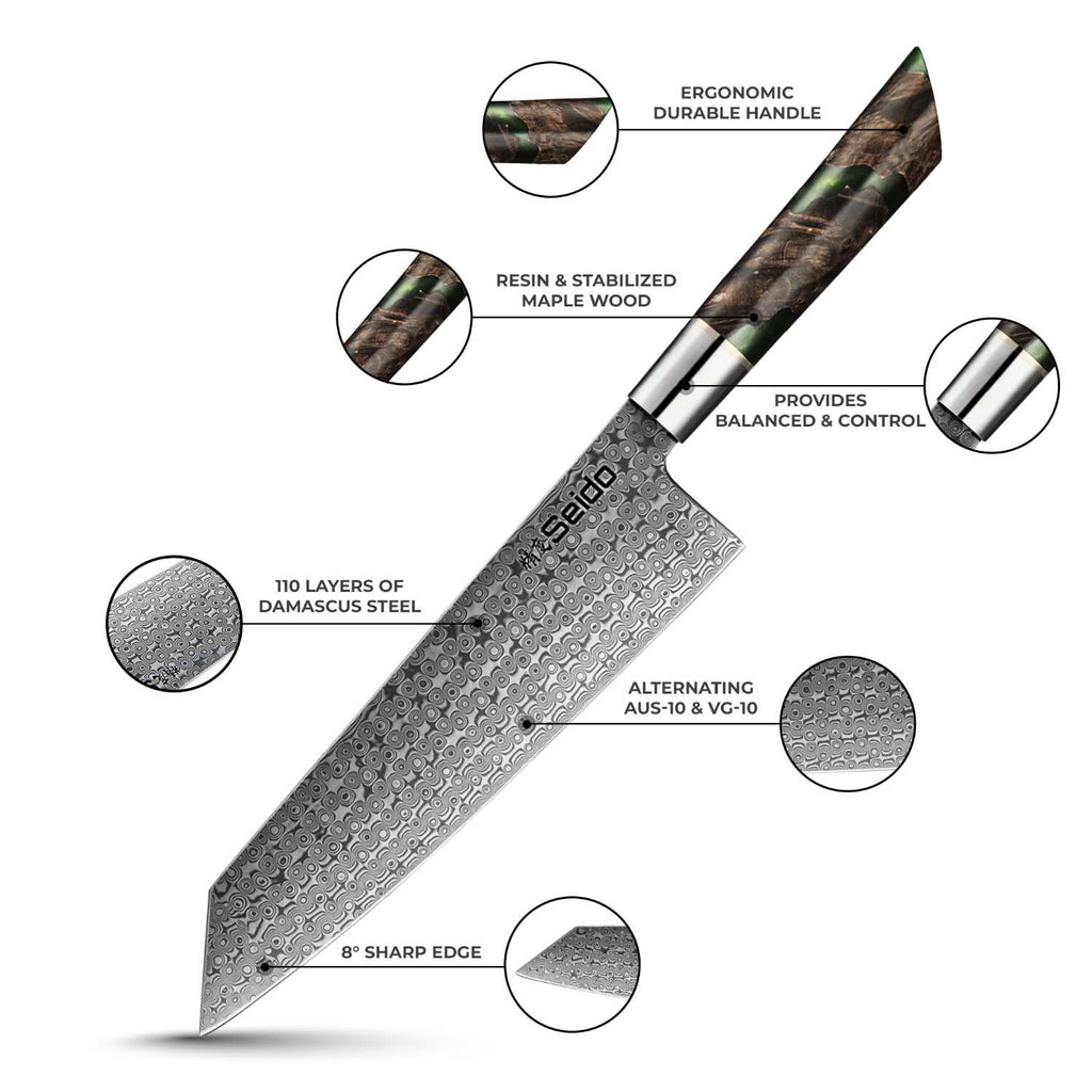 Shinko 8.5" Kiritsuke 110 Layers