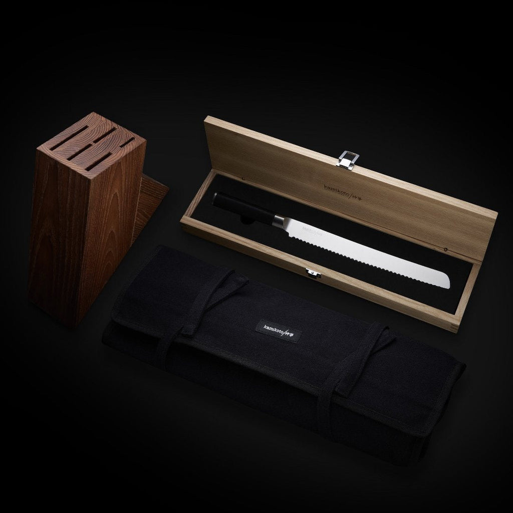 Bread Knife, Knife Block & Knife Roll