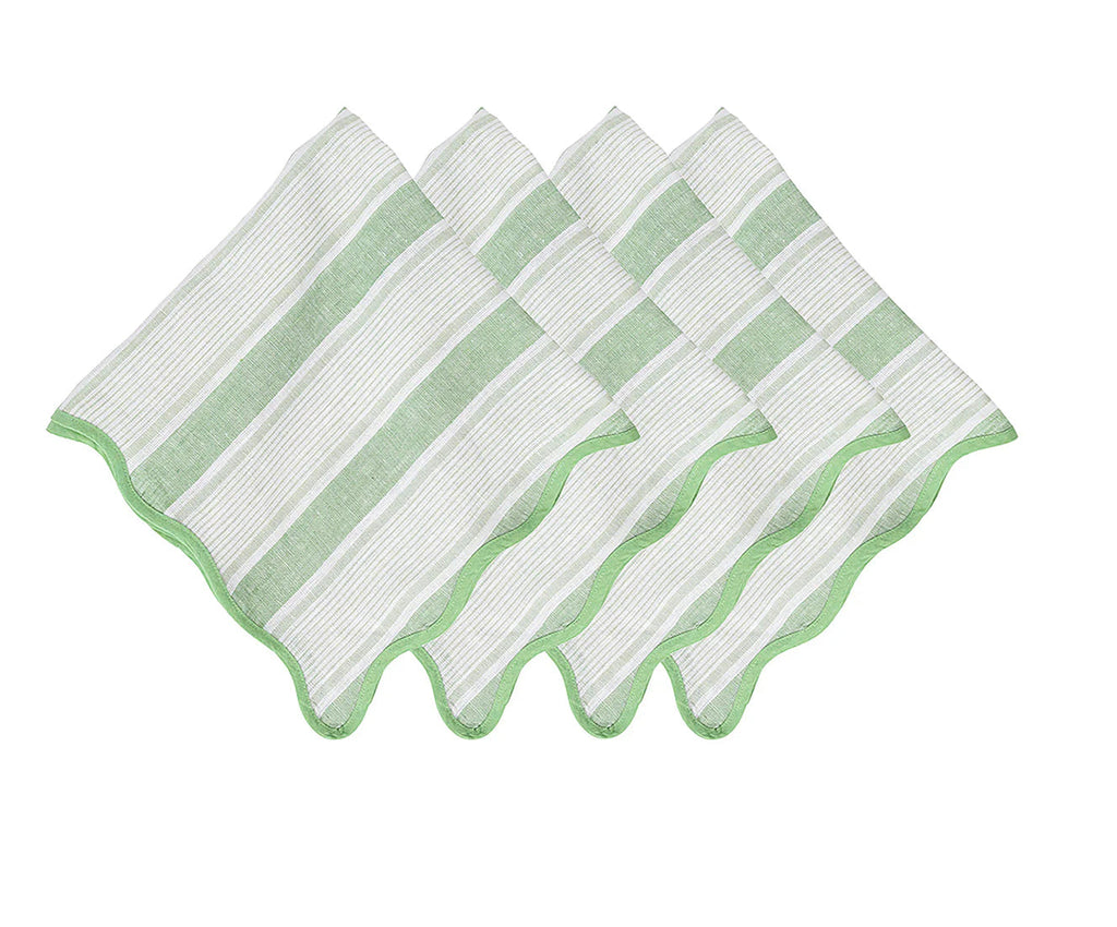 Juliska Cabana Stripe Napkin Set of 4 - Seagrass
