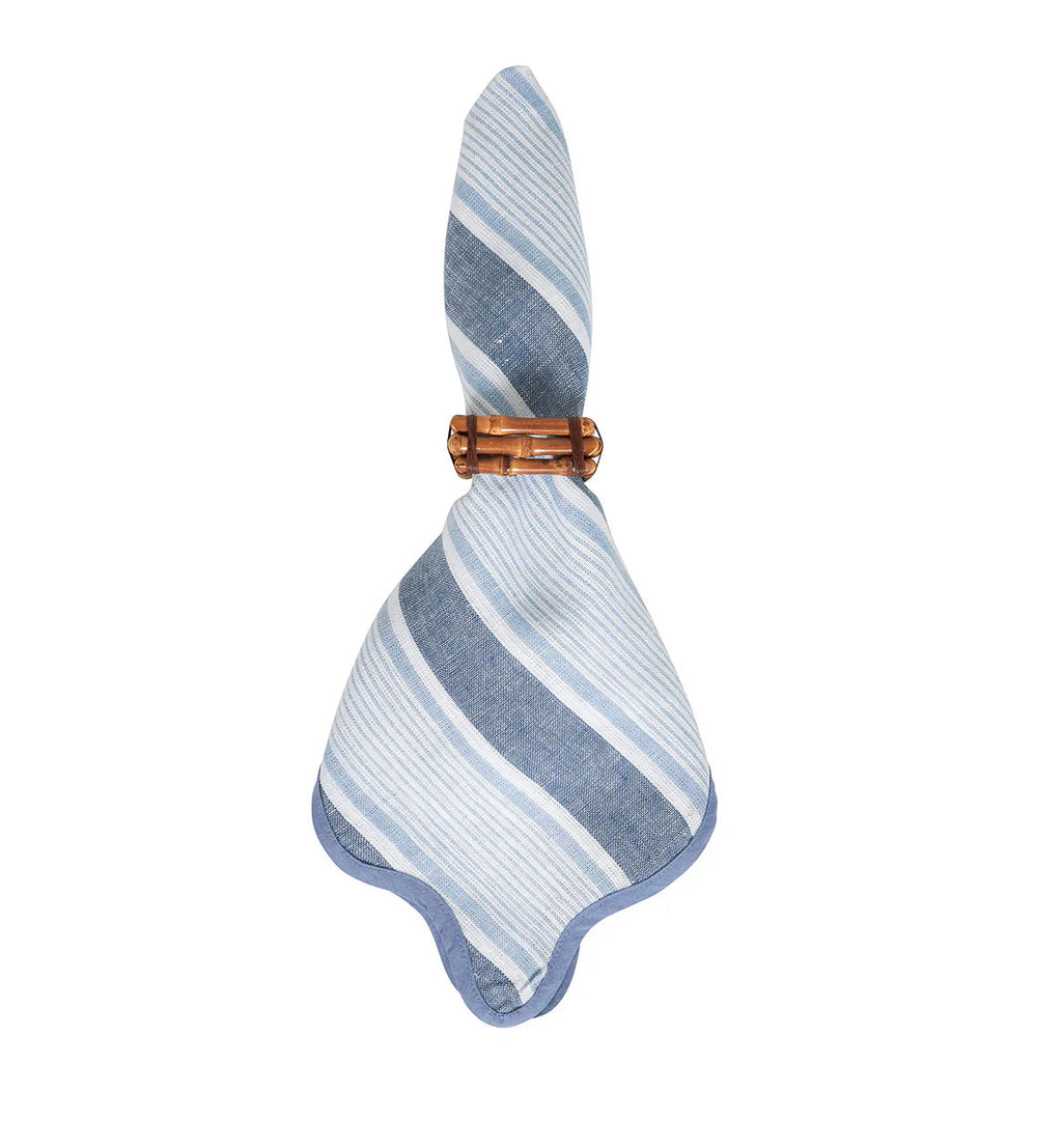 Juliska Cabana Stripe Napkin Set of 4 - Ocean