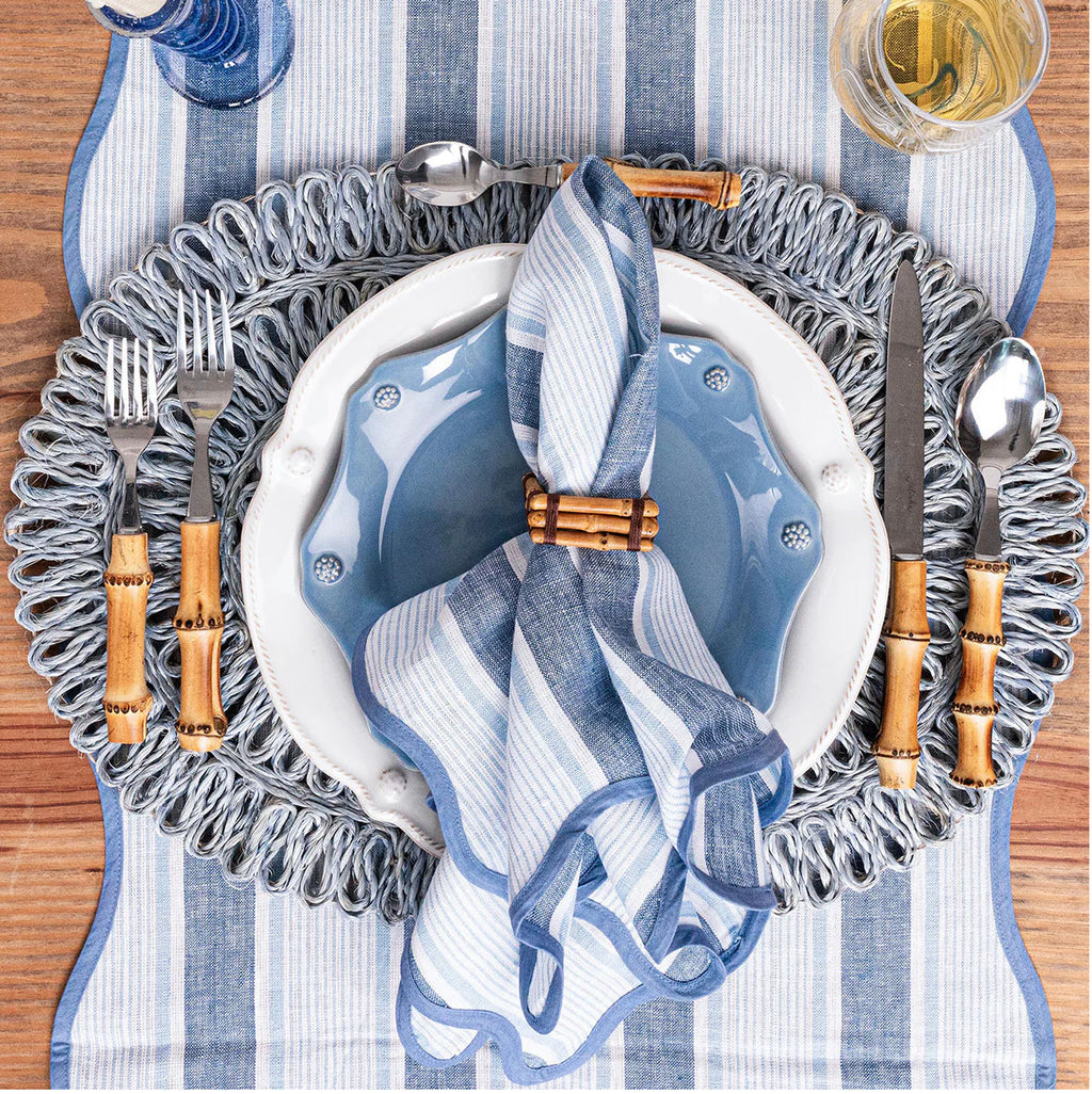 Juliska Cabana Stripe Napkin Set of 4 - Ocean