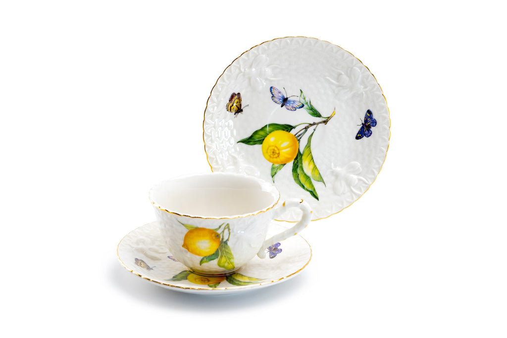 Lemon Bee Fine Porcelain Cup and Saucer - CLEARANCE