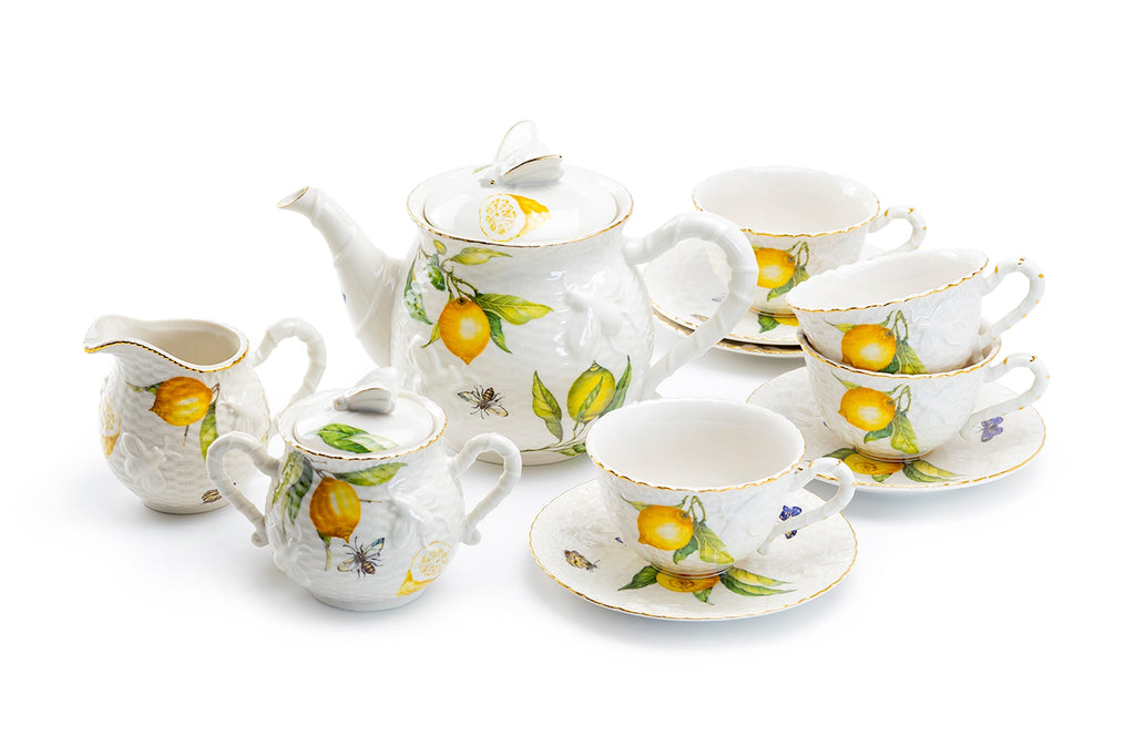 Lemon Bee Fine Porcelain Tea Set