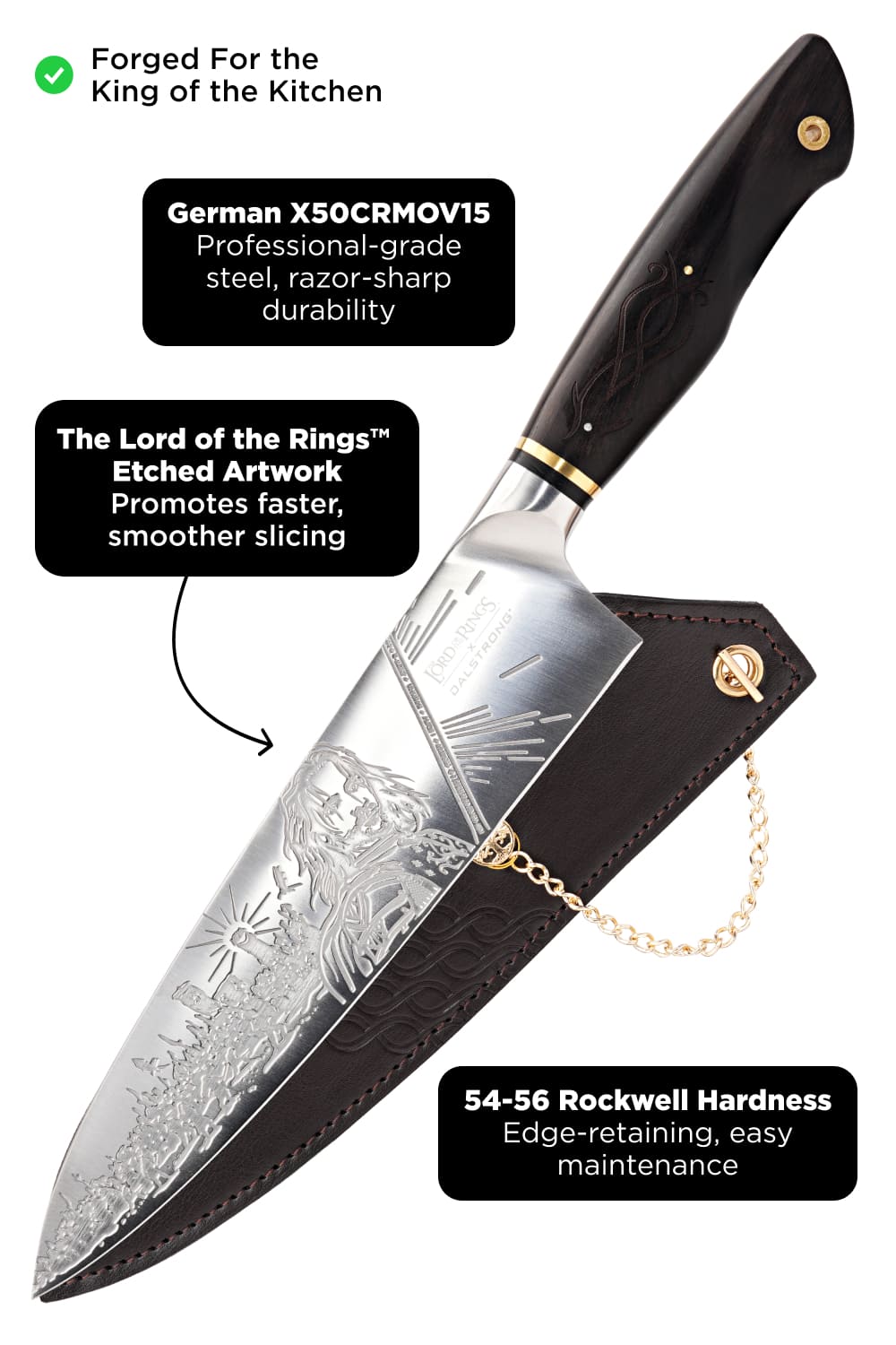 Chef Knife 8" | The Lord of the Rings™ Edition | Dalstrong ©