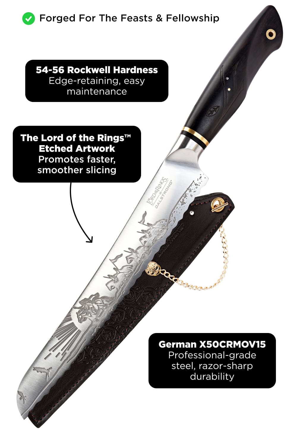 Bread Knife 9" | The Lord of the Rings™ Edition | Dalstrong ©