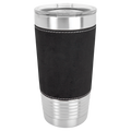 FBA - Black Leatherette Tumbler (12 Count) Laser Engraved