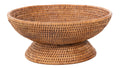La Jolla Pedestal Rattan Fruit Bowl, Large