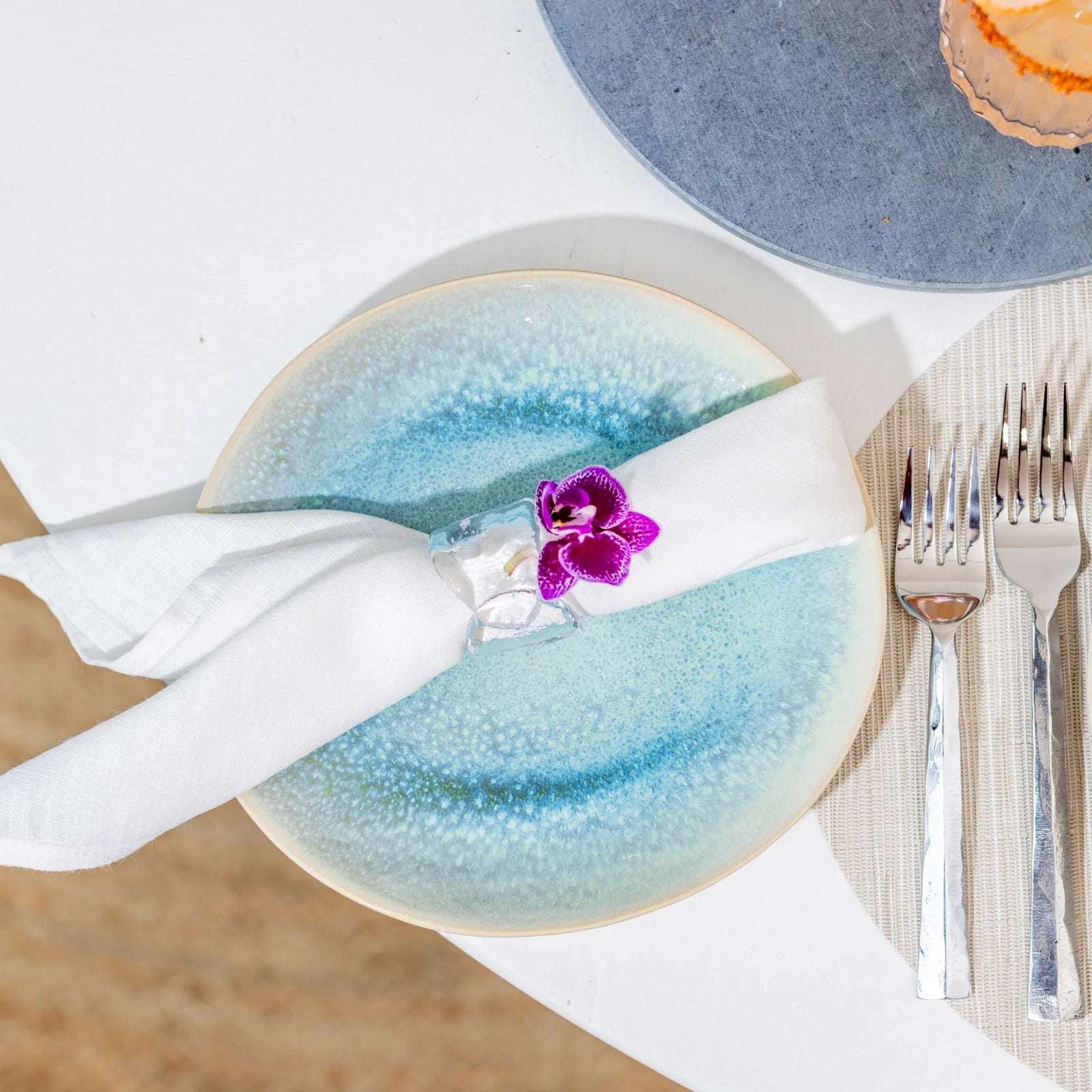 Simon Pearce Barre Dinner Plate - Lagoon