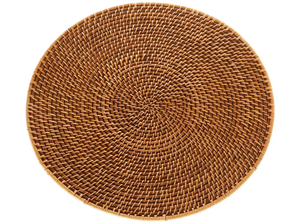 Laguna Round Rattan Placemat, Set of 2