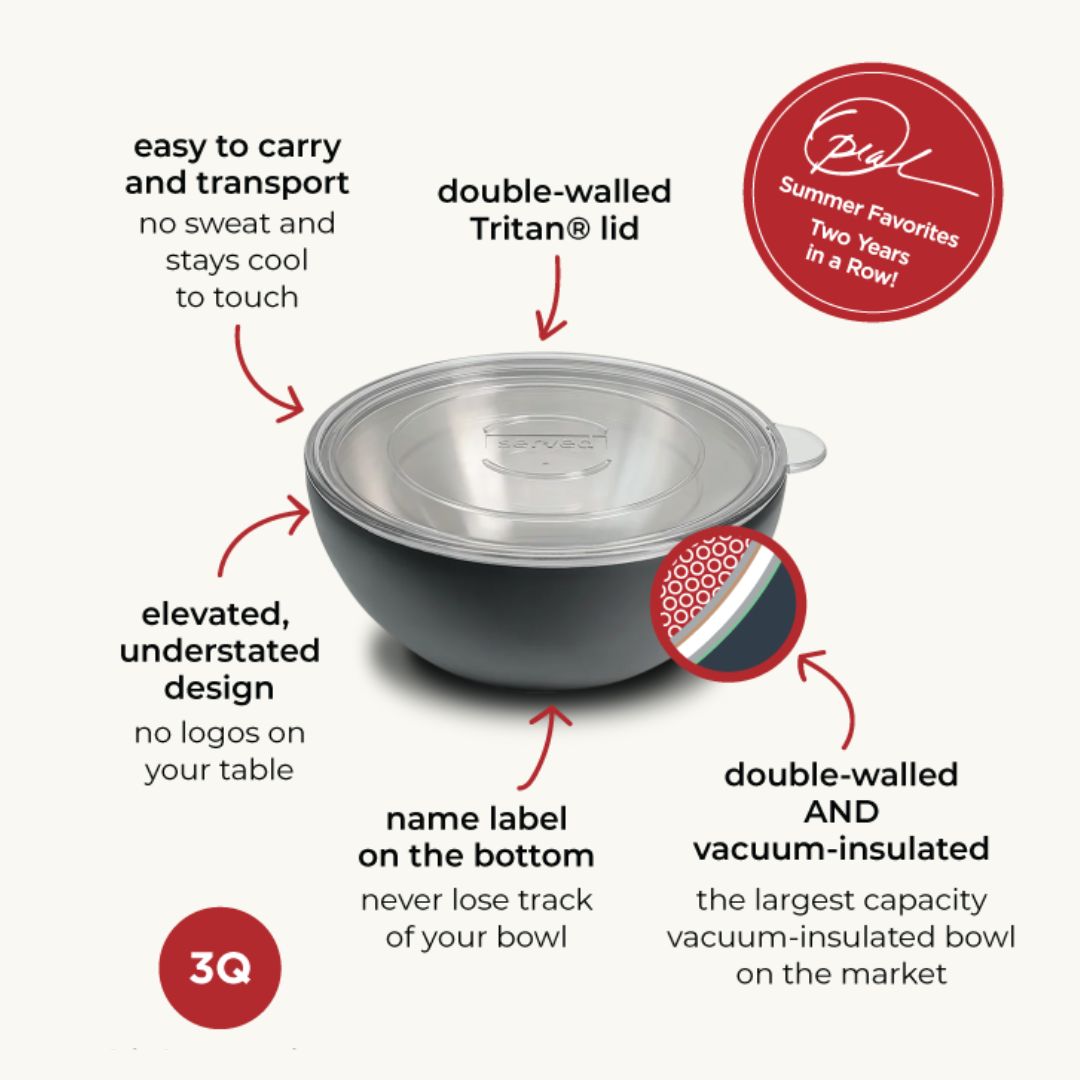 Vacuum-Insulated 3-Quart Serving Bowl in Bone