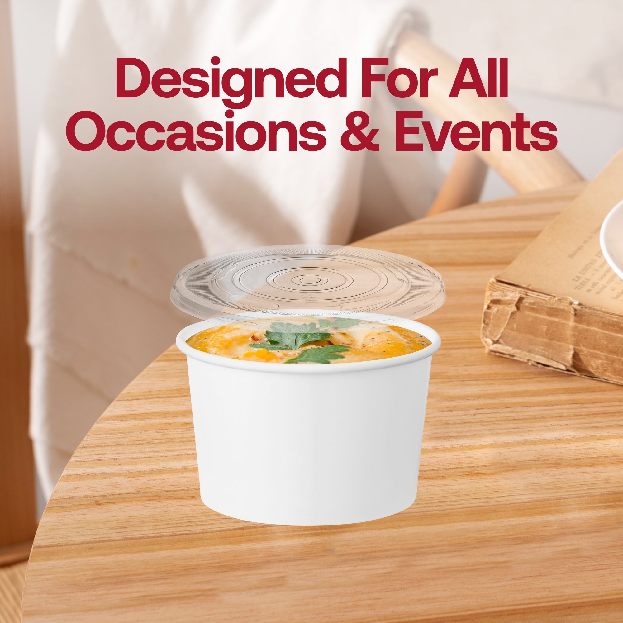 Lids for Squat Paper Soup Cups