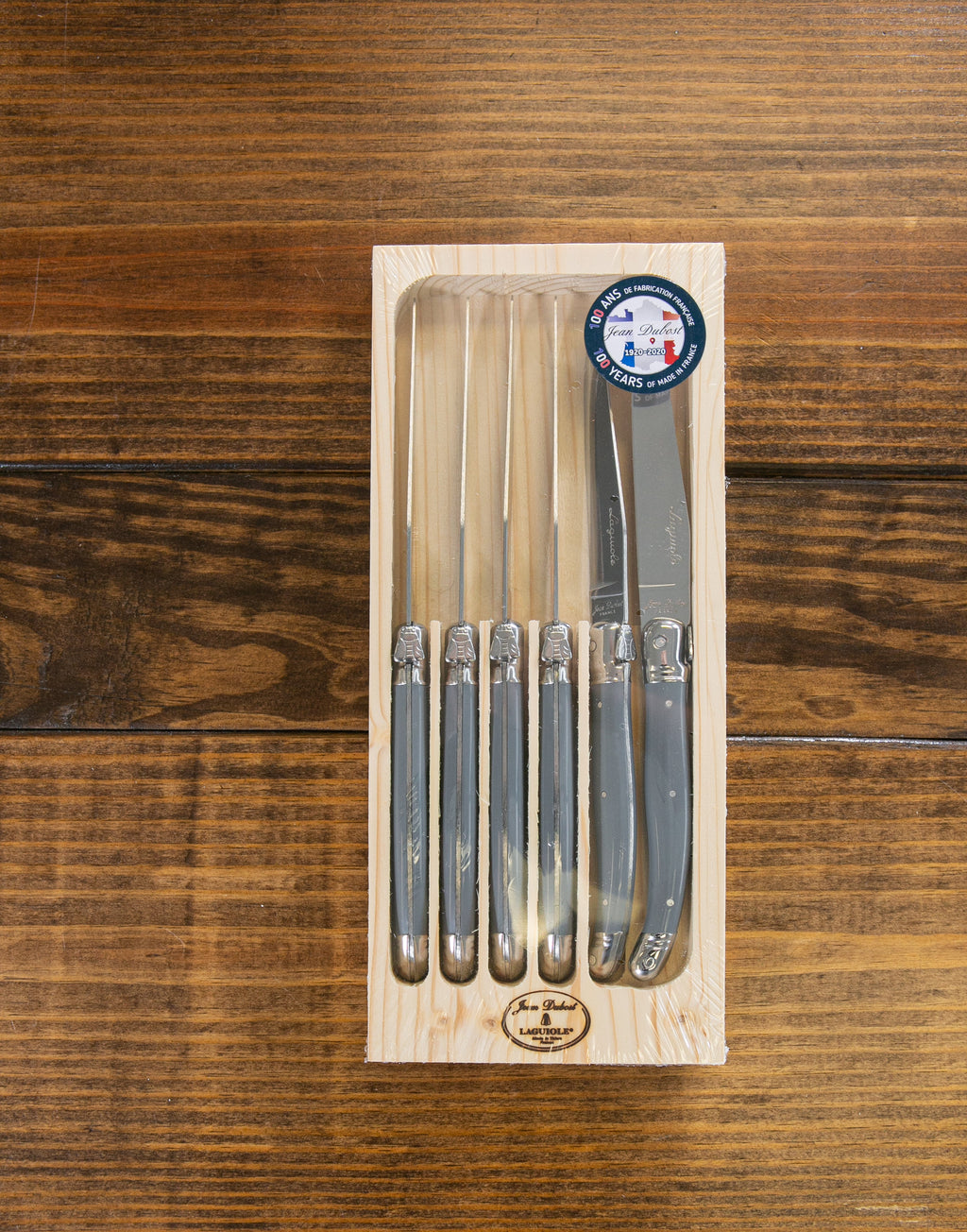 Laguiole Steak Knives (Set of 6) in Wood Tray