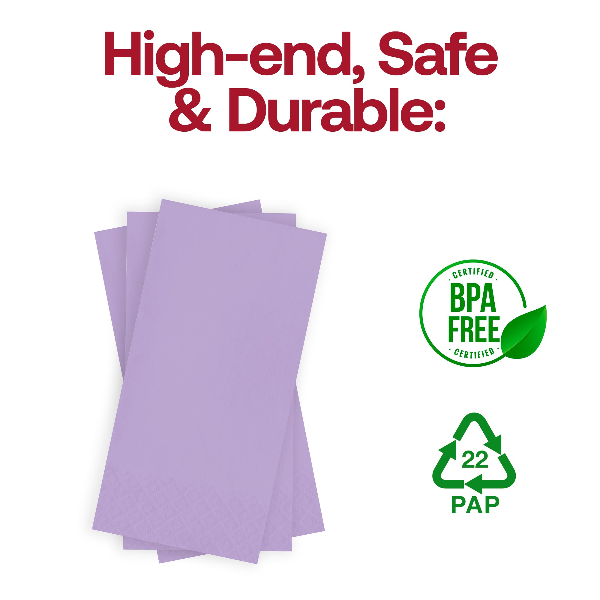 Luscious Lavender Paper Dinner Napkins