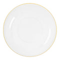 Clear with Gold Rim Organic Round Plastic Appetizer/Salad Plates (7.5")