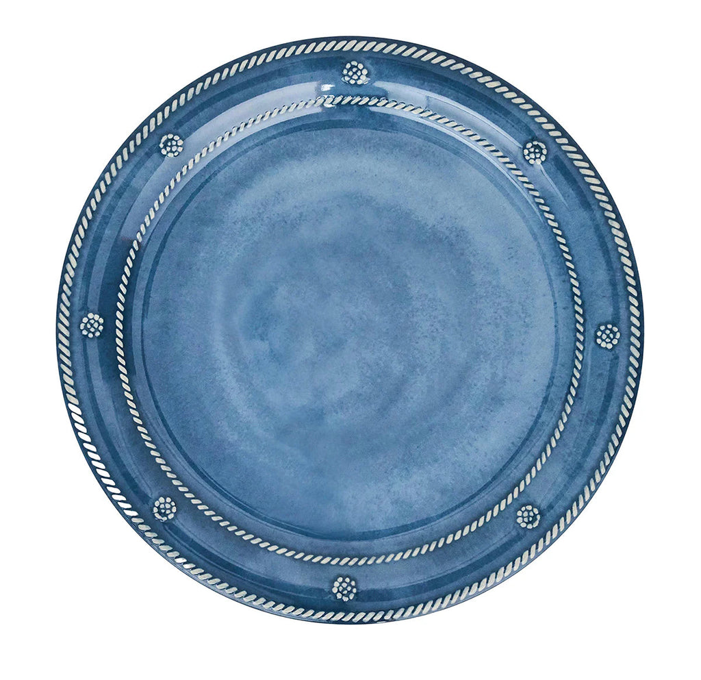 Juliska Melamine Berry & Thread 11" Dinner Plate Set/4 - Ocean or Seagrass