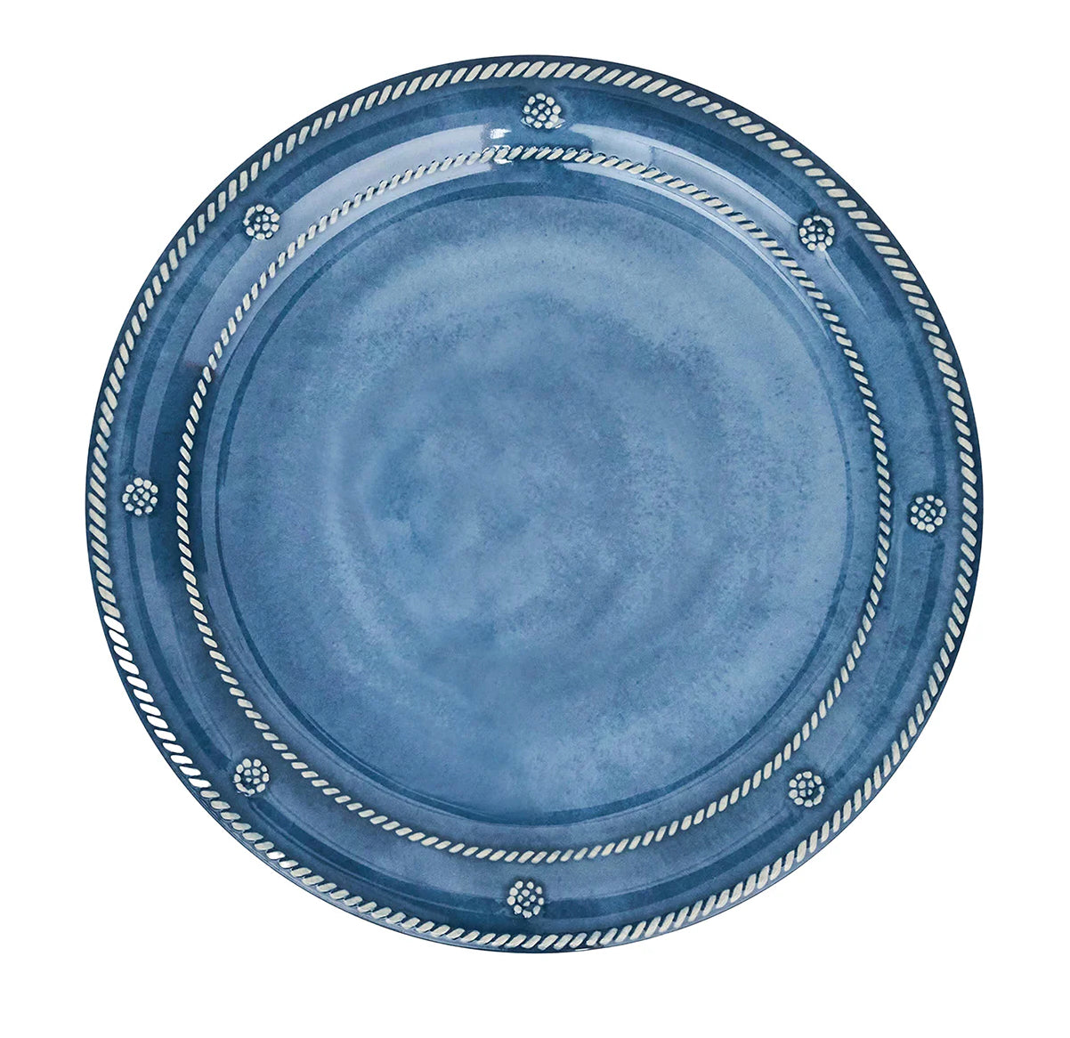 Juliska Melamine Berry & Thread 11" Dinner Plate Set/4 - Ocean or Seagrass
