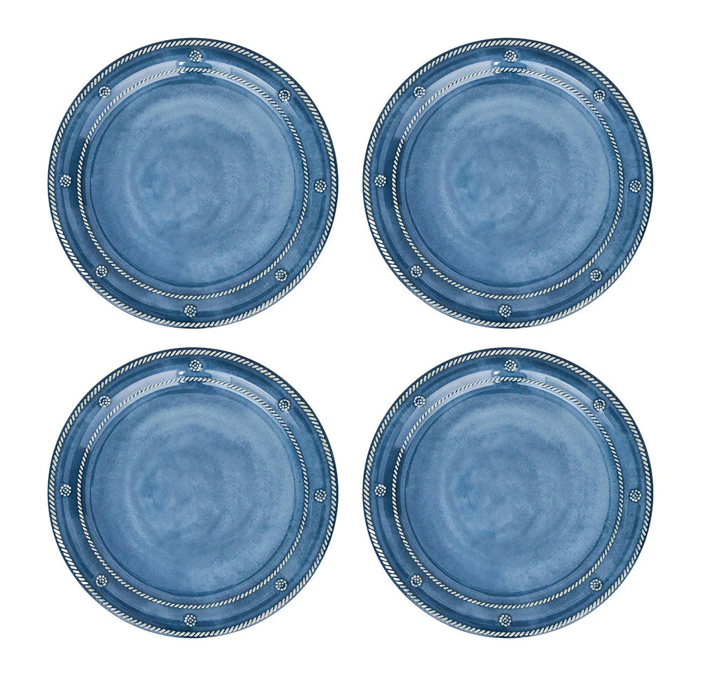 Juliska Melamine Berry & Thread 11" Dinner Plate Set/4 - Ocean or Seagrass
