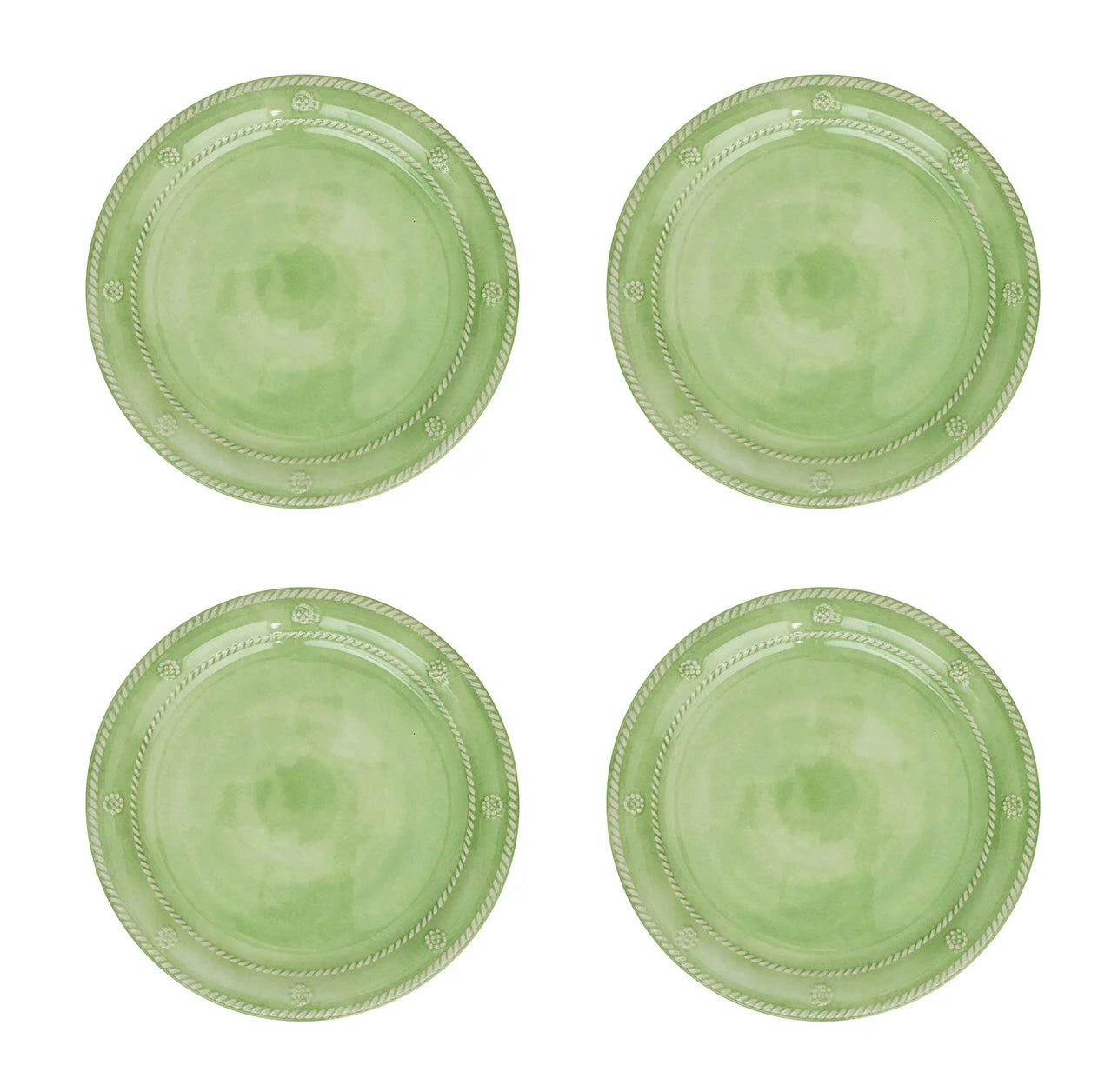 Juliska Melamine Berry & Thread 9" Dessert/Salad Plate Set of 4 - Ocean or Seagrass