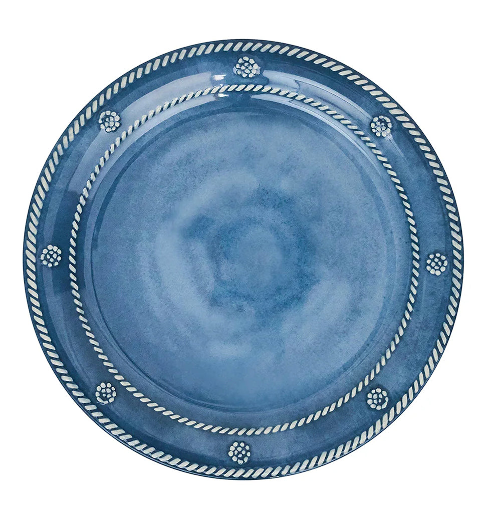 Juliska Melamine Berry & Thread 9" Dessert/Salad Plate Set of 4 - Ocean or Seagrass