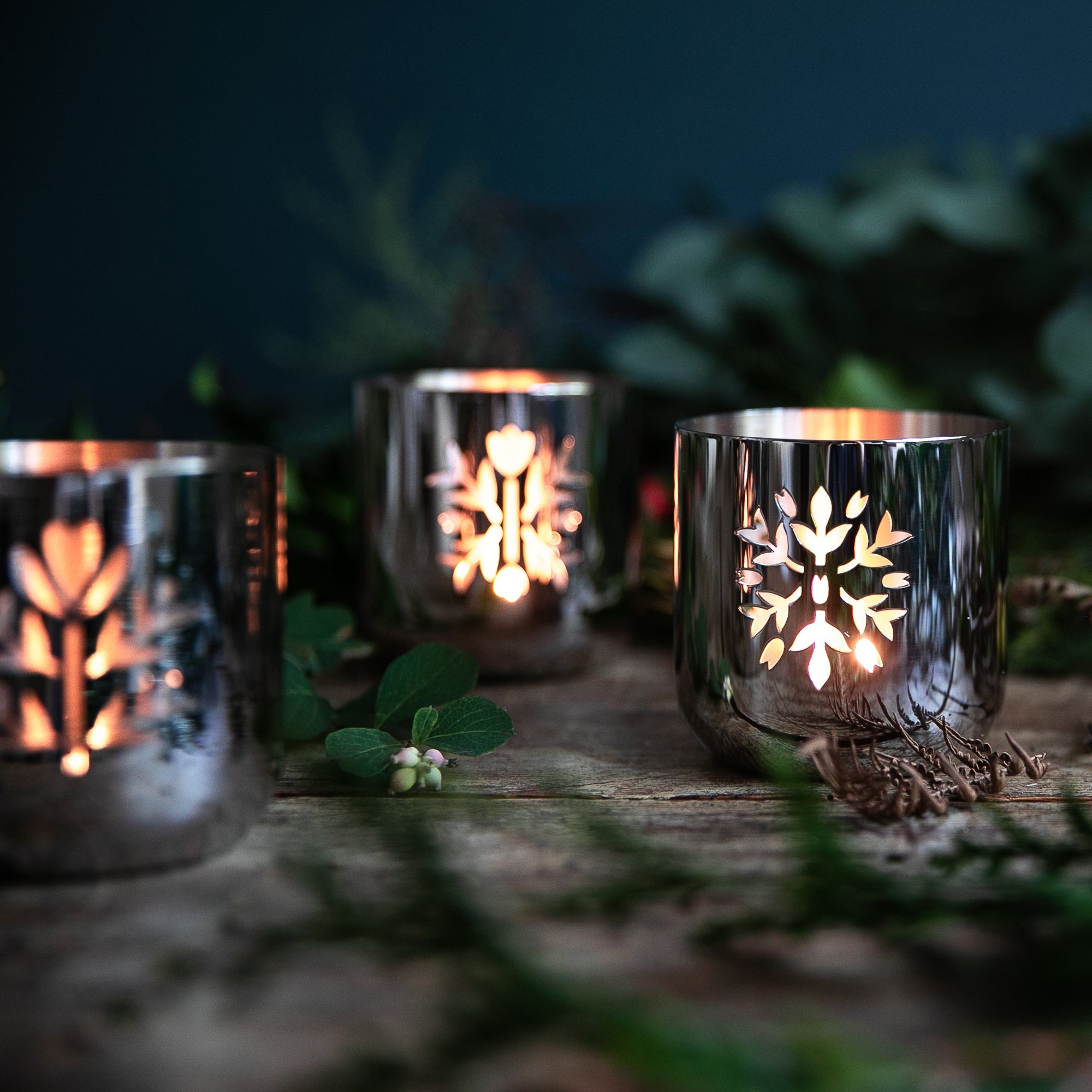 Meadow Tealight Holder, Set of 3