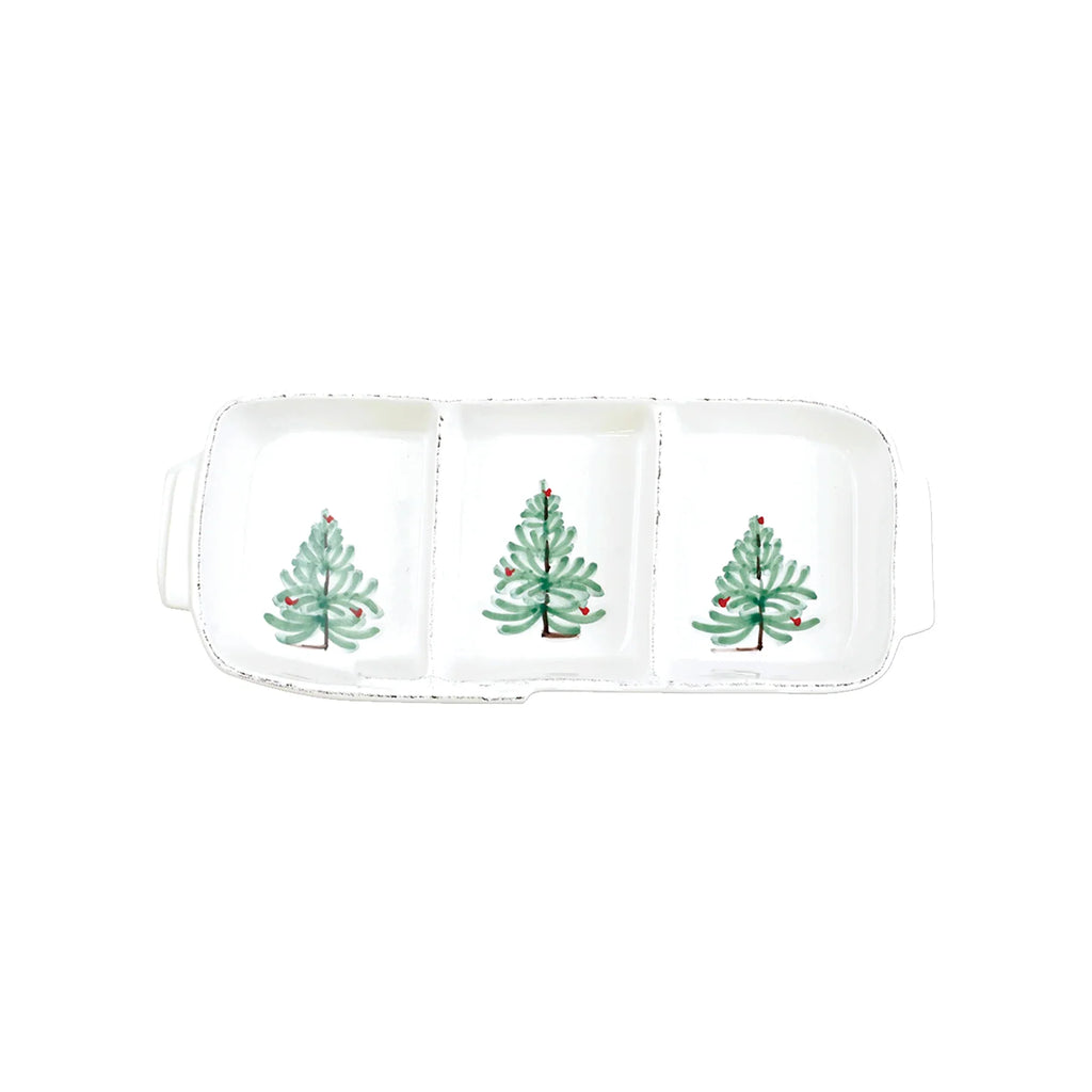 Vietri Lastra Holiday Small Three Part Server
