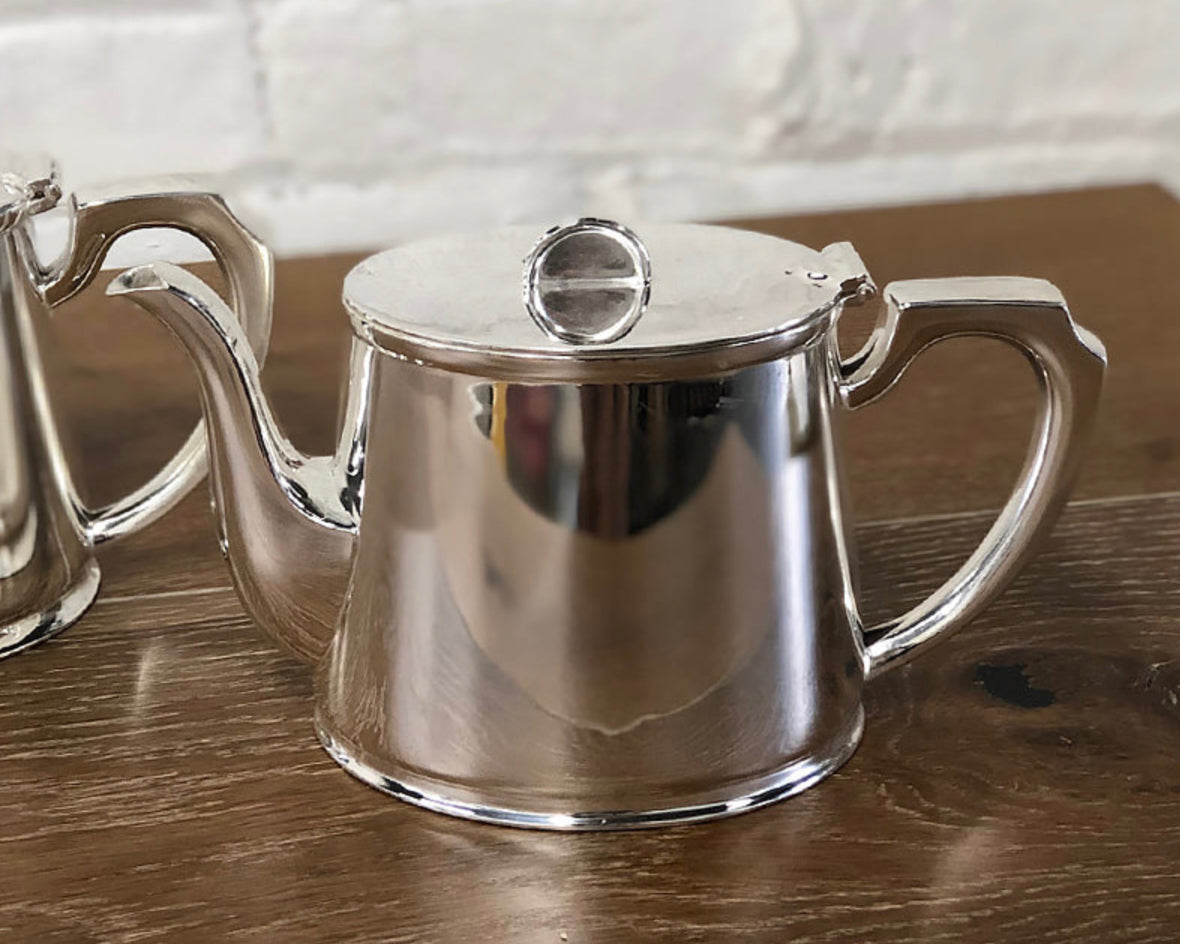 Hôtel Silver Vintage Tea & Coffee Pot - Half Moon Finial