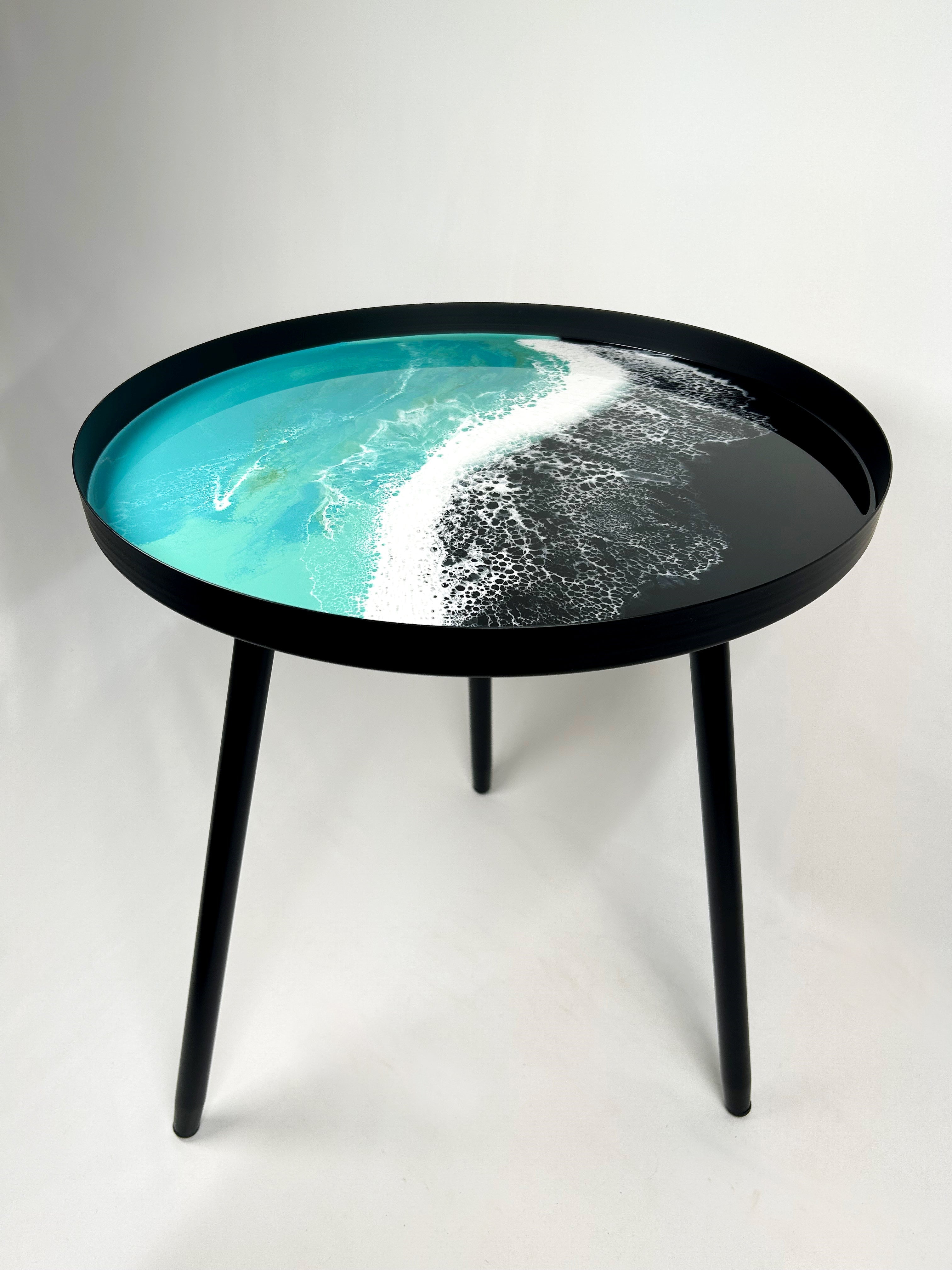 Resin Accented Side Table
