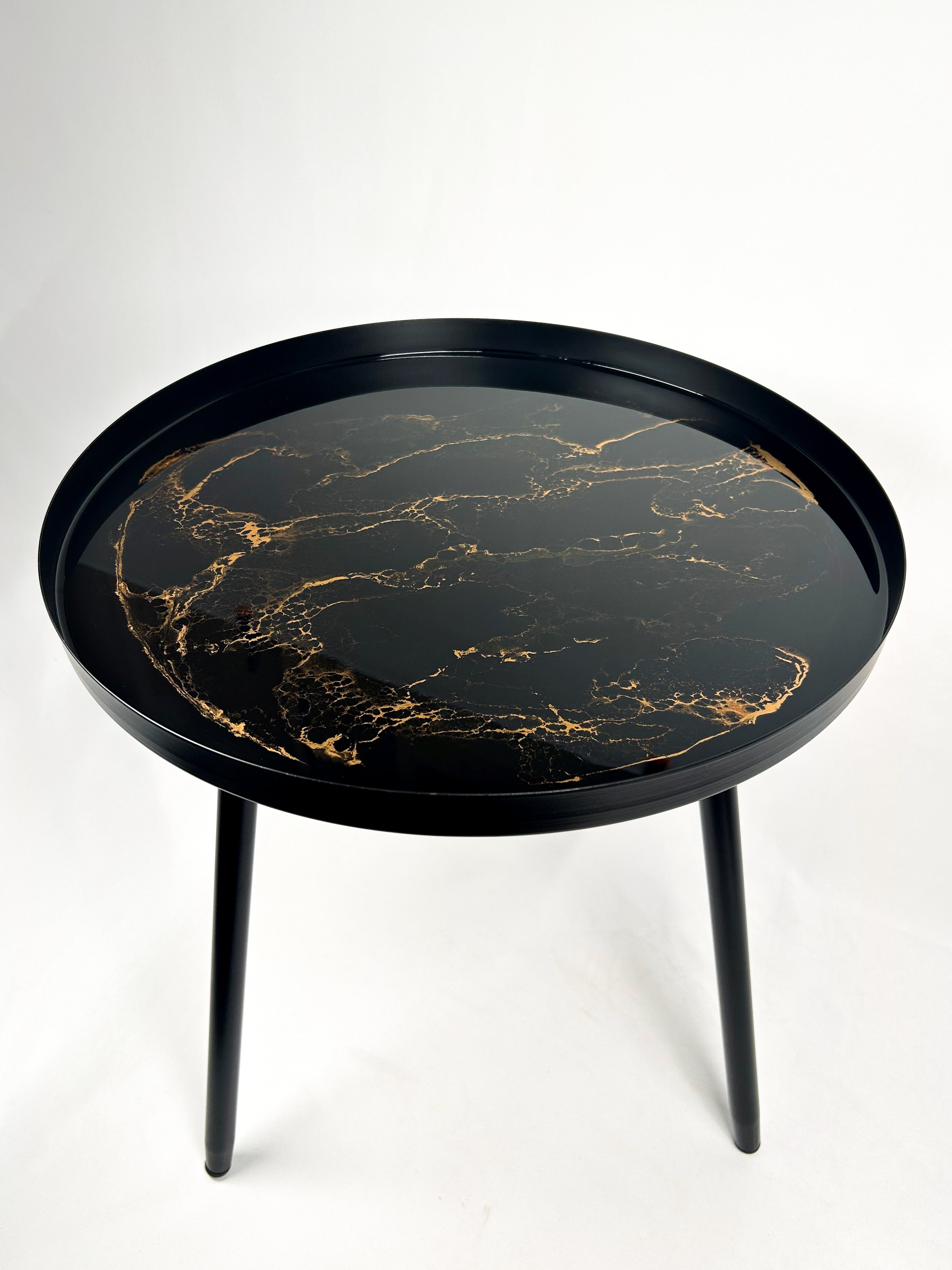 Resin Accented Side Table