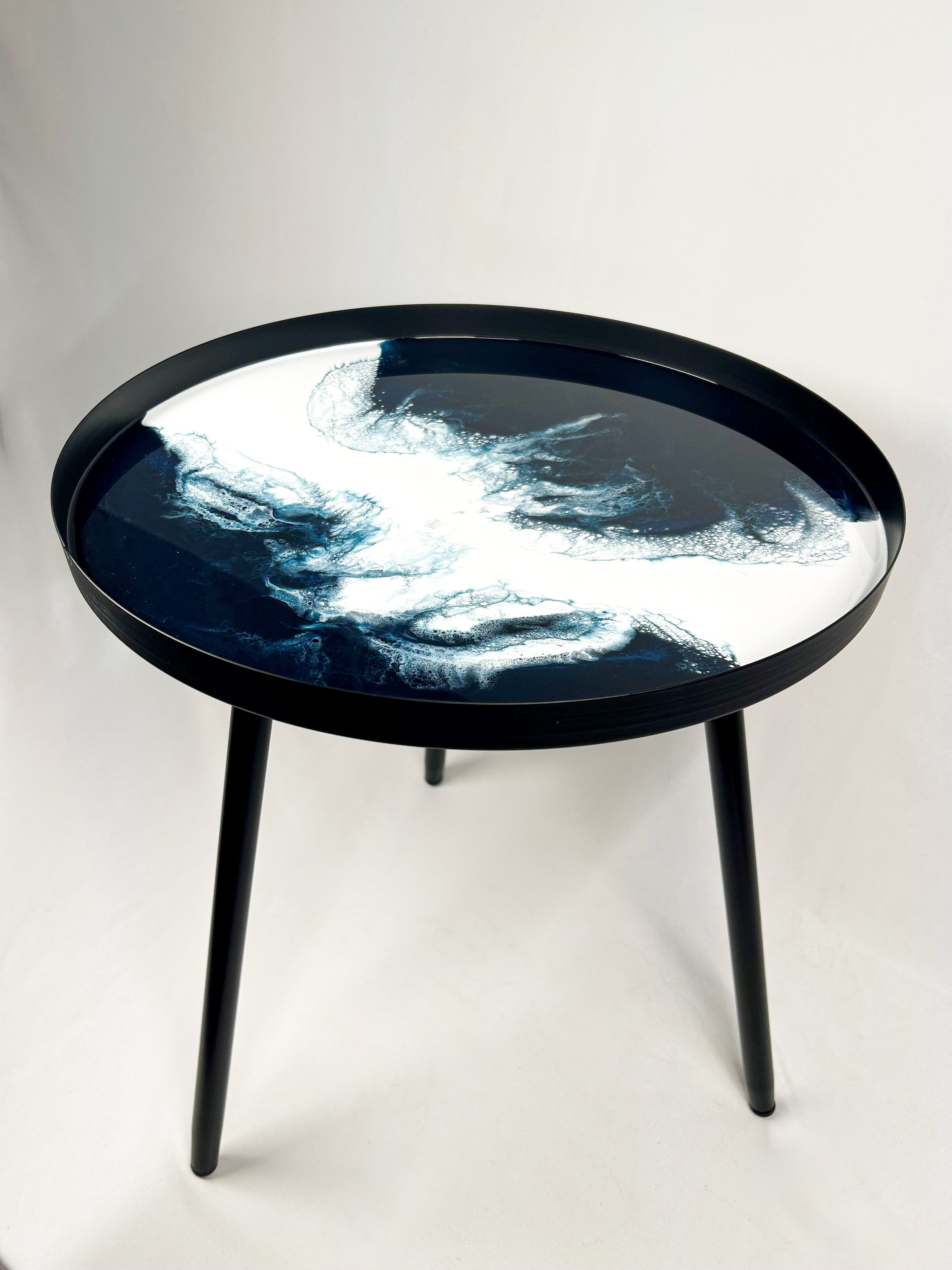 Resin Accented Side Table