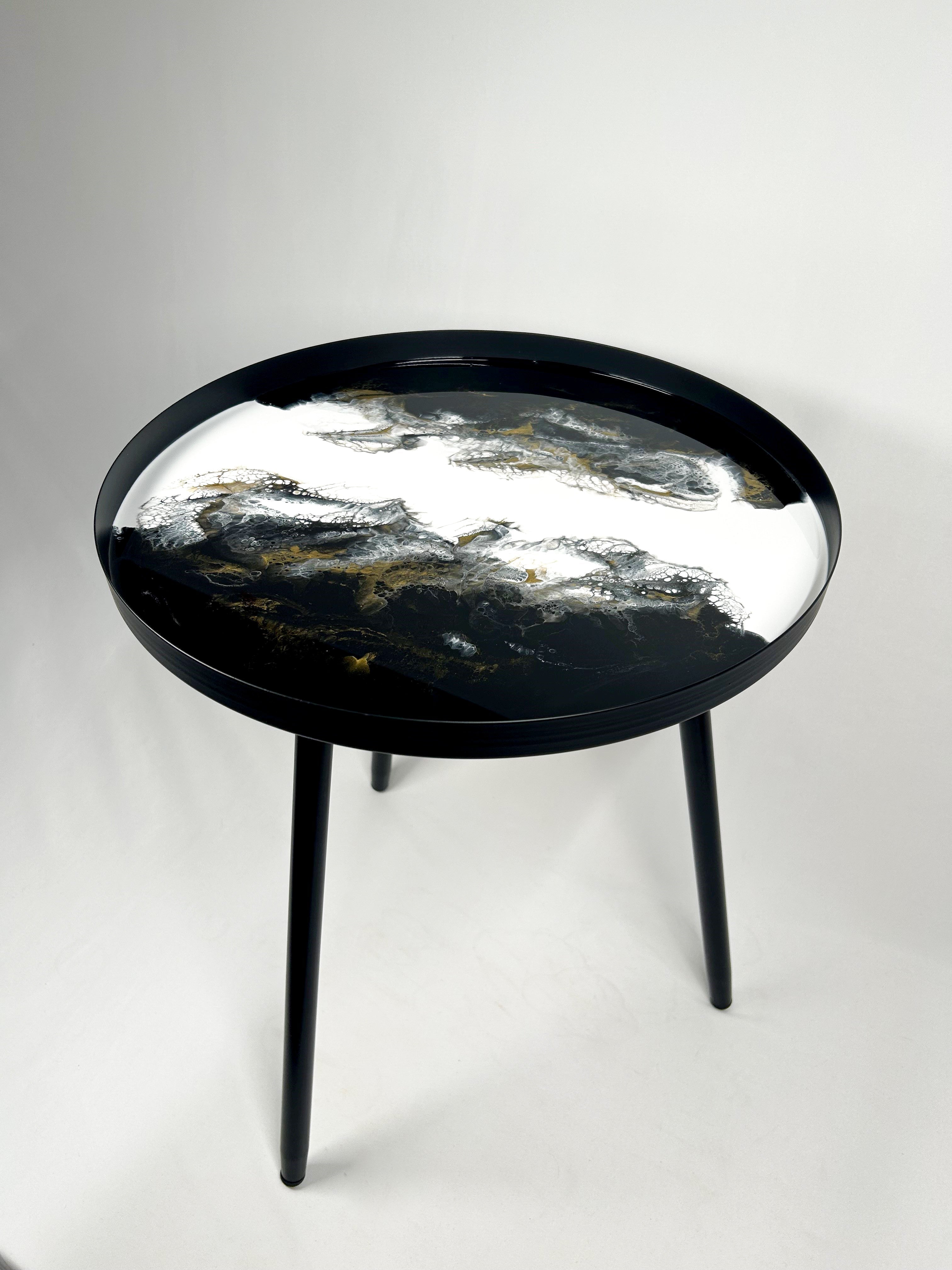 Resin Accented Side Table