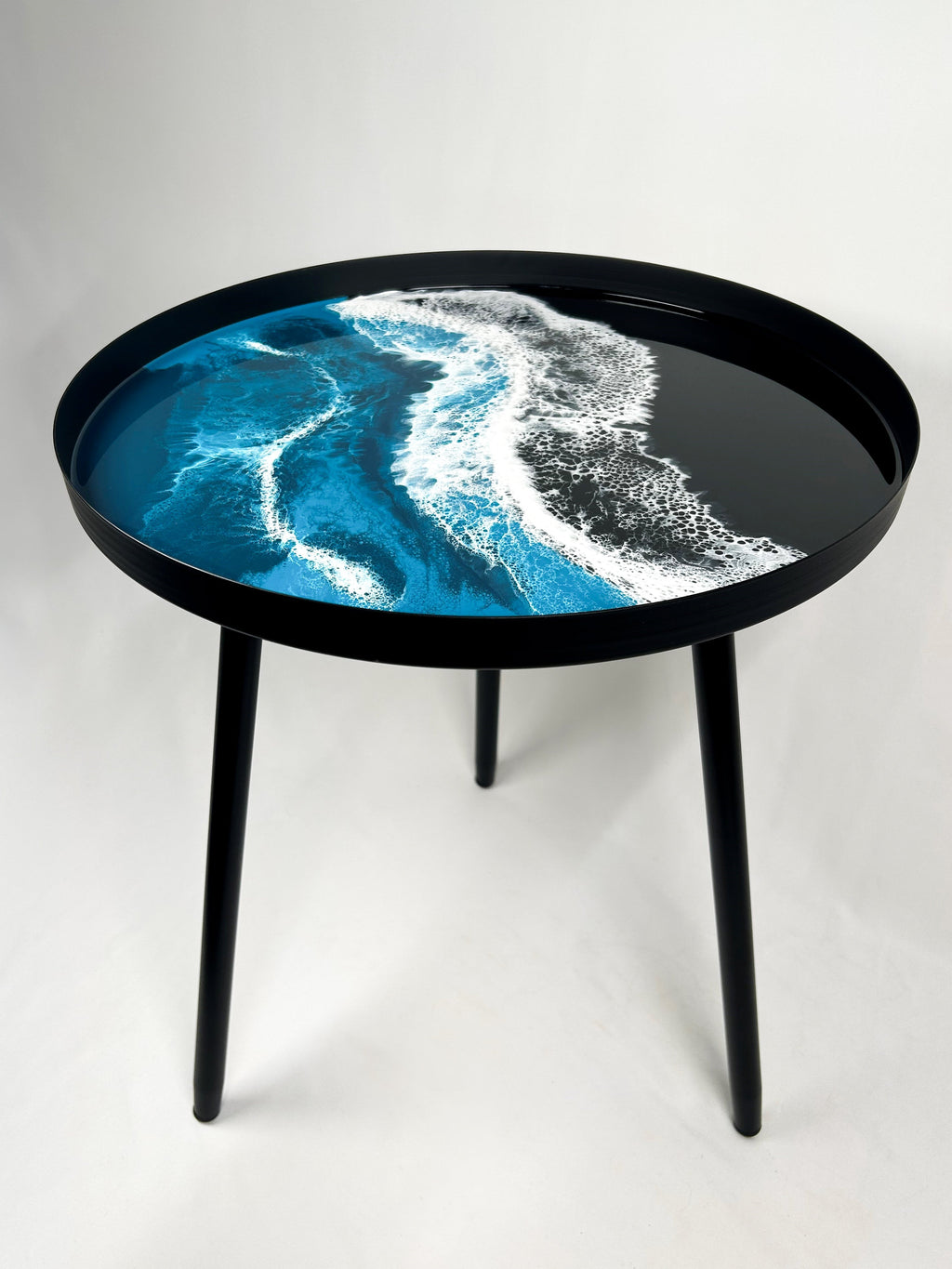 Resin Accented Side Table