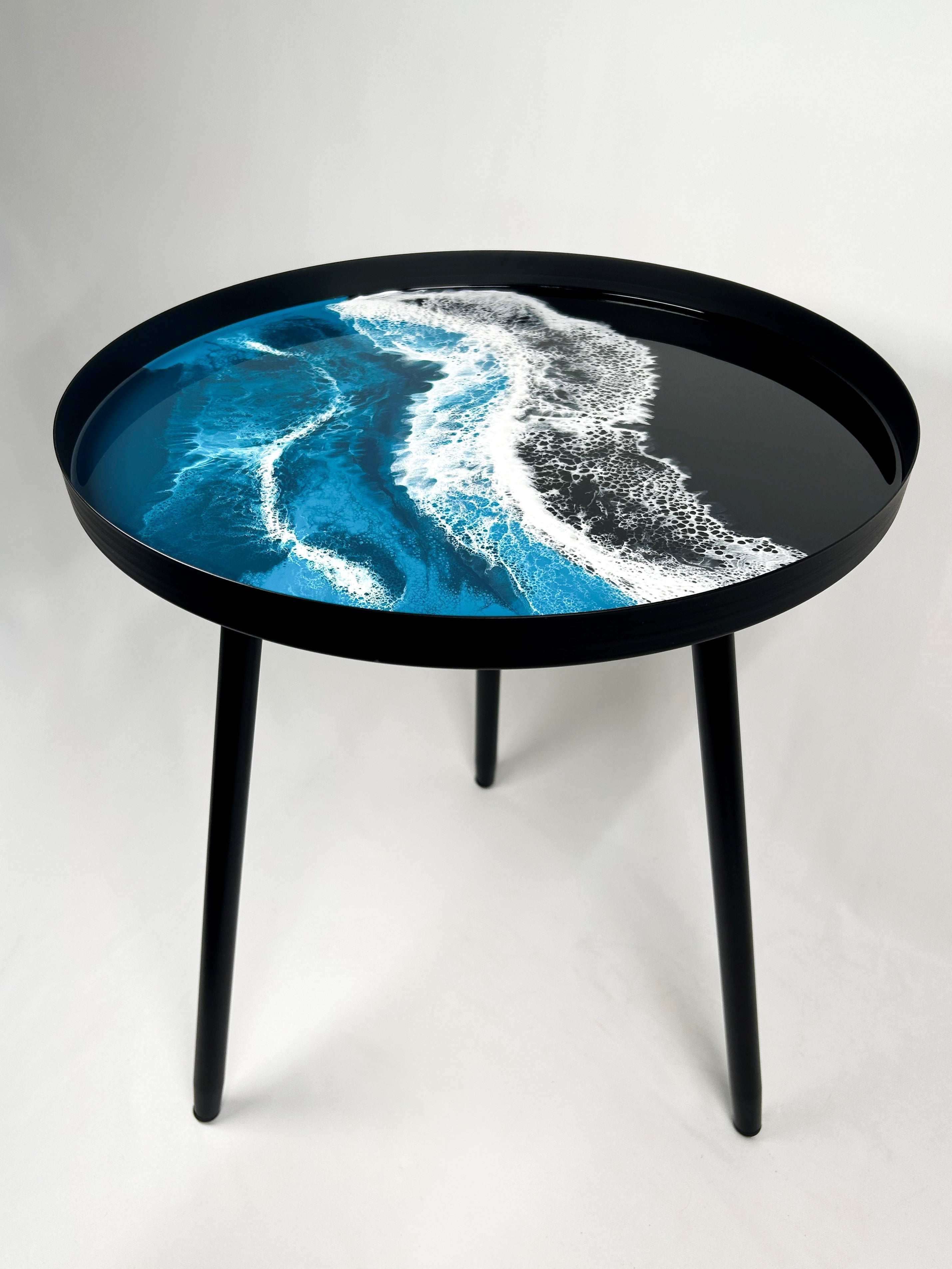 Resin Accented Side Table