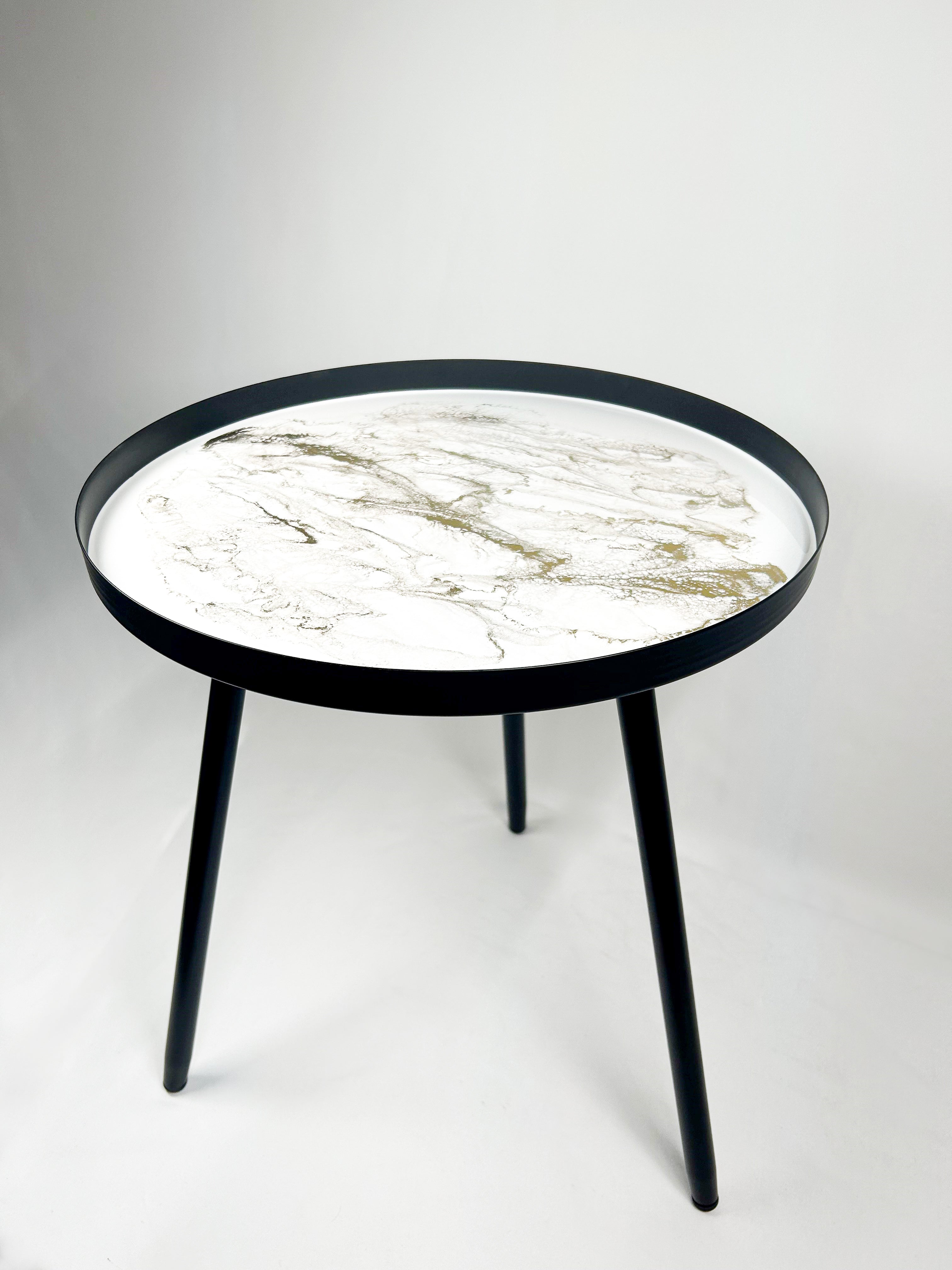 Resin Accented Side Table