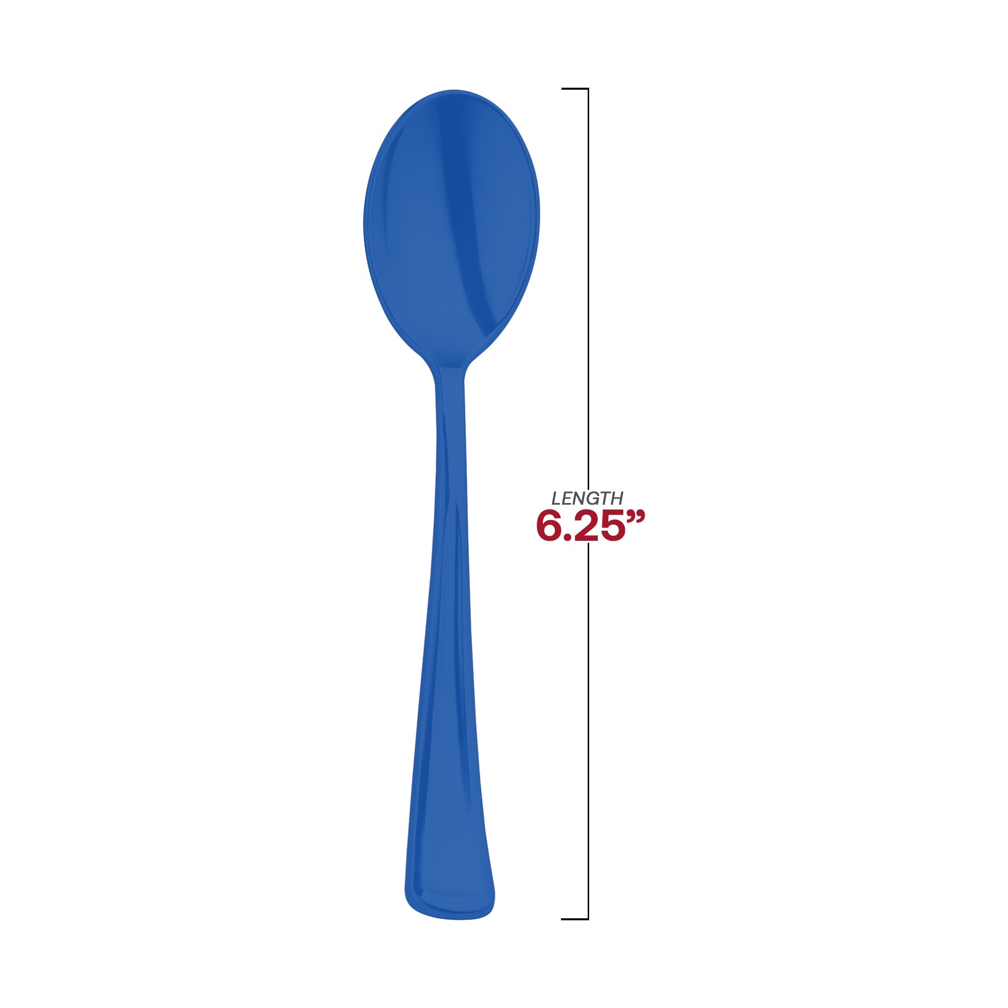 Blue Disposable Plastic Party Spoons
