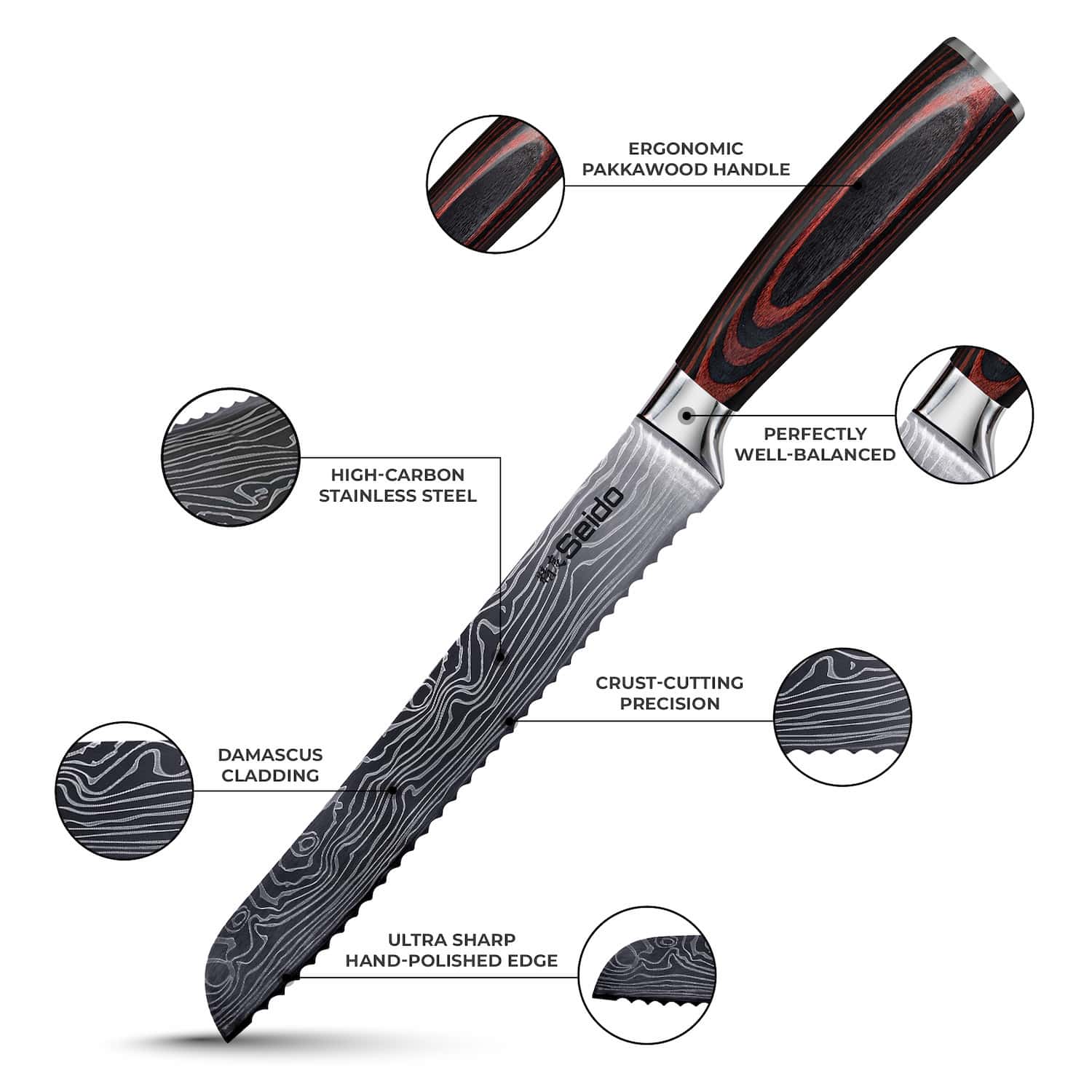 Master 8" Serrated Bread Knife