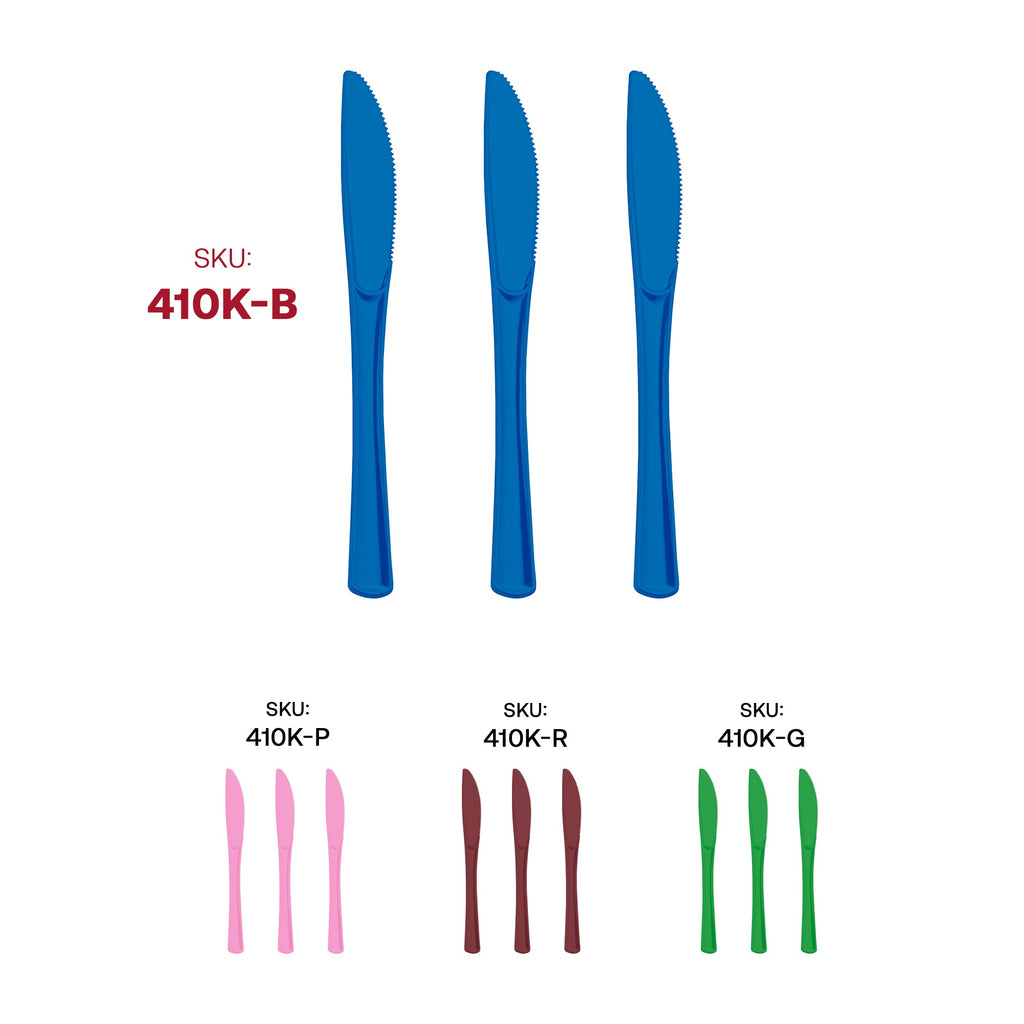 Blue Disposable Plastic Party Knives