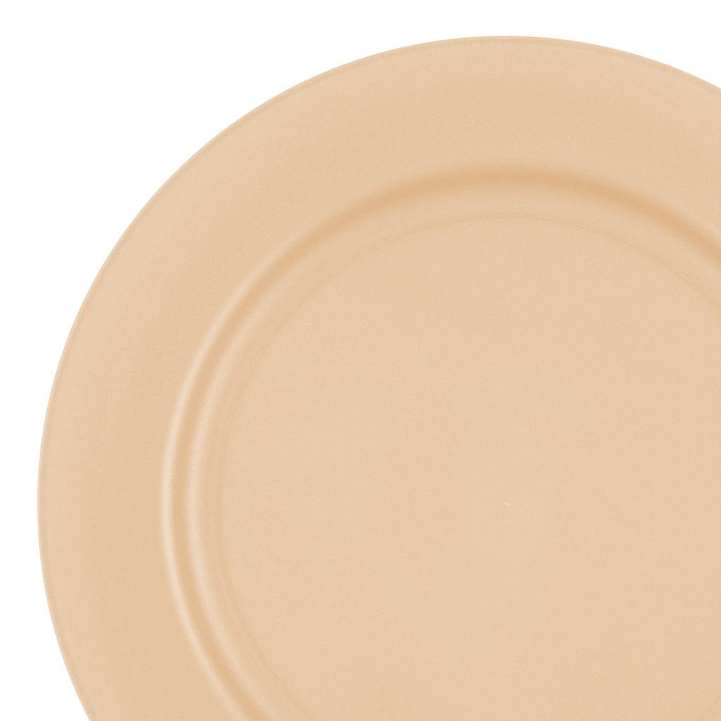 Matte Bright Yellow Round Disposable Plastic Appetizer/Salad Plates (7.5")