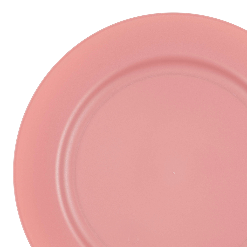 Matte Fuchsia Round Disposable Plastic Appetizer/Salad Plates (7.5")