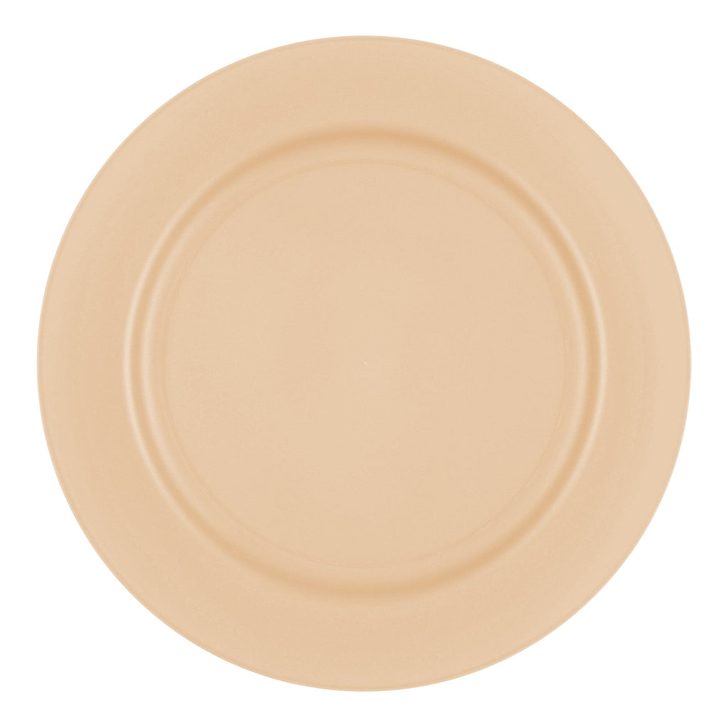Matte Bright Yellow Round Disposable Plastic Appetizer/Salad Plates (7.5")