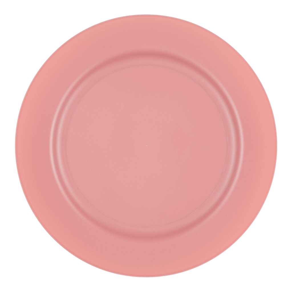 Matte Fuchsia Round Disposable Plastic Appetizer/Salad Plates (7.5")