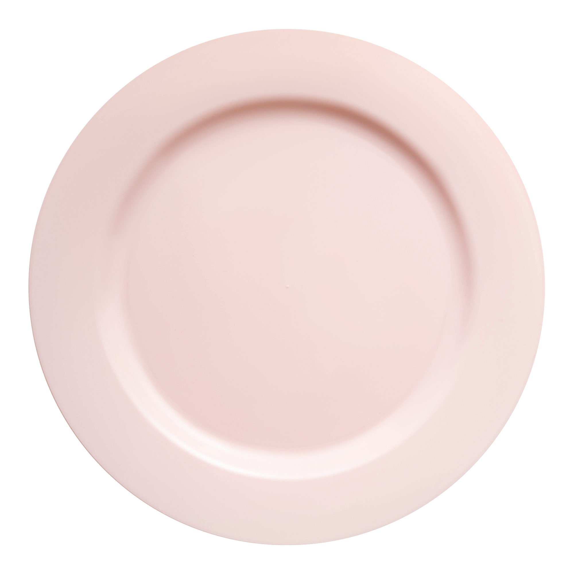 Matte Pink Round Disposable Plastic Appetizer/Salad Plates (7.5")