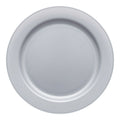 Matte Steel Gray Round Disposable Plastic Appetizer/Salad Plates (7.5")