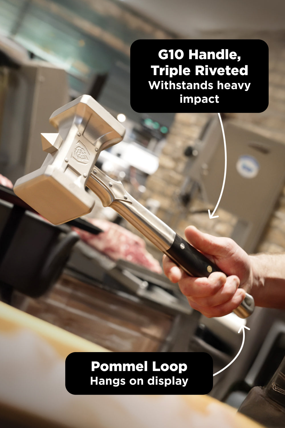Meat Tenderizer 15" | Dual Sided, Heavy Duty & Extra-Large Hammer | Dalstrong ©