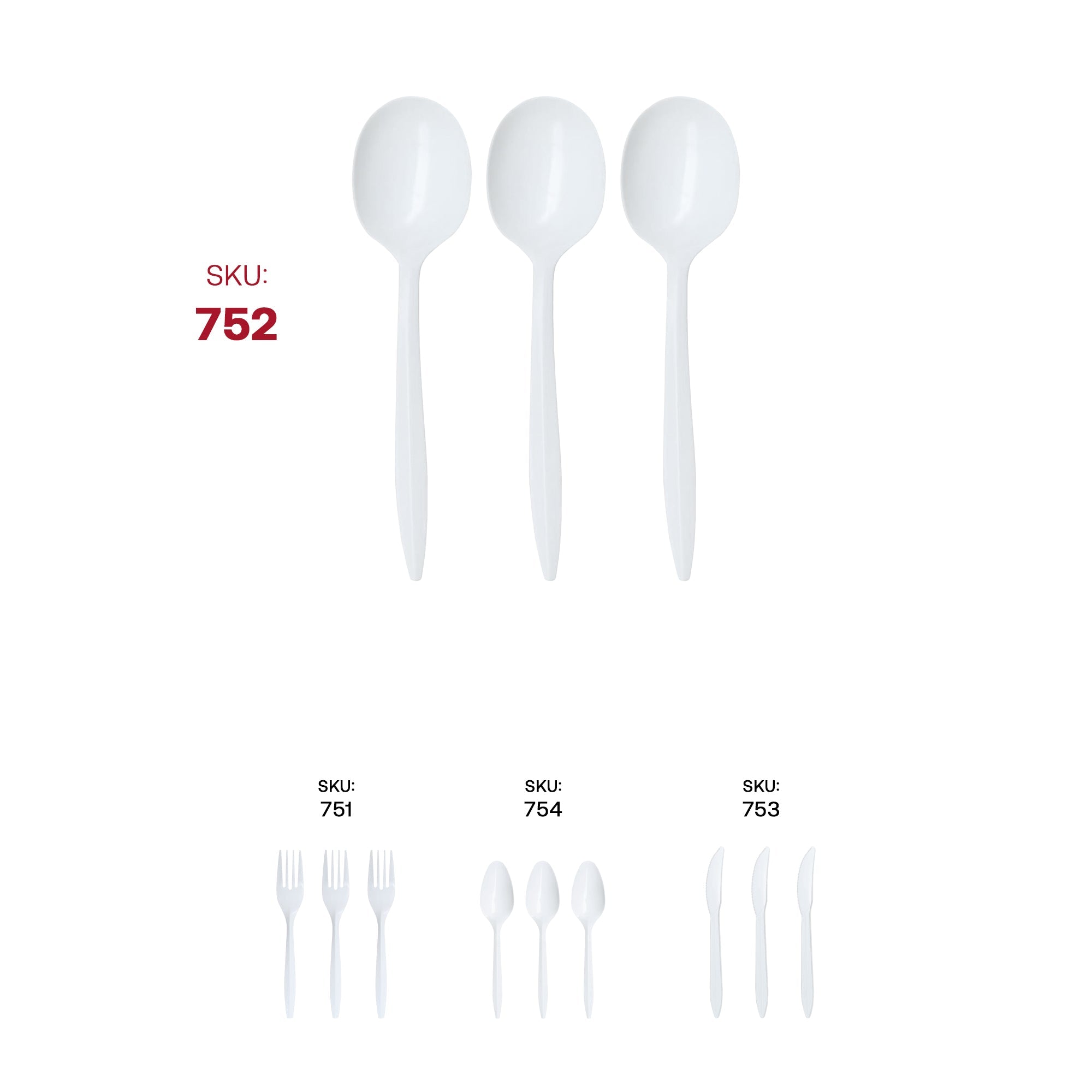 Medium Weight Disposable Plastic Spoons