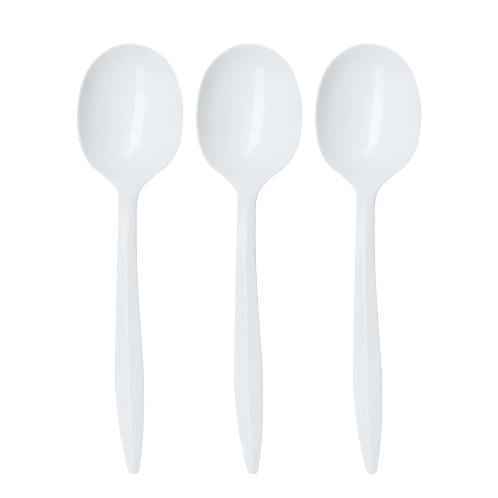 Medium Weight Disposable Plastic Spoons