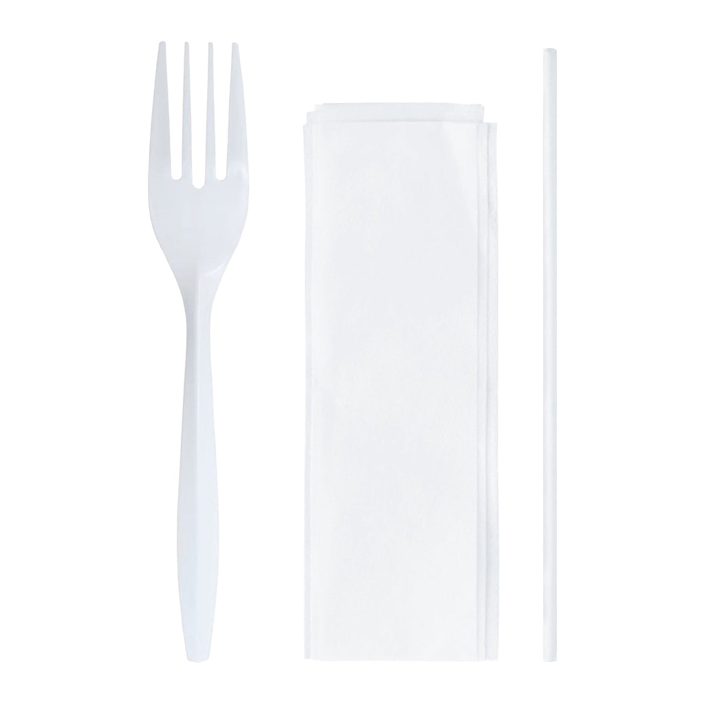 MW Cutlery Kit - Fork, Milk Straw and Napkin