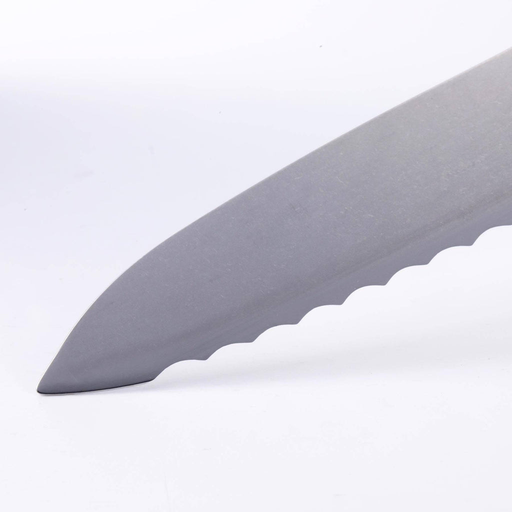 Custom Blue Scalloped Offset Knife - 8"