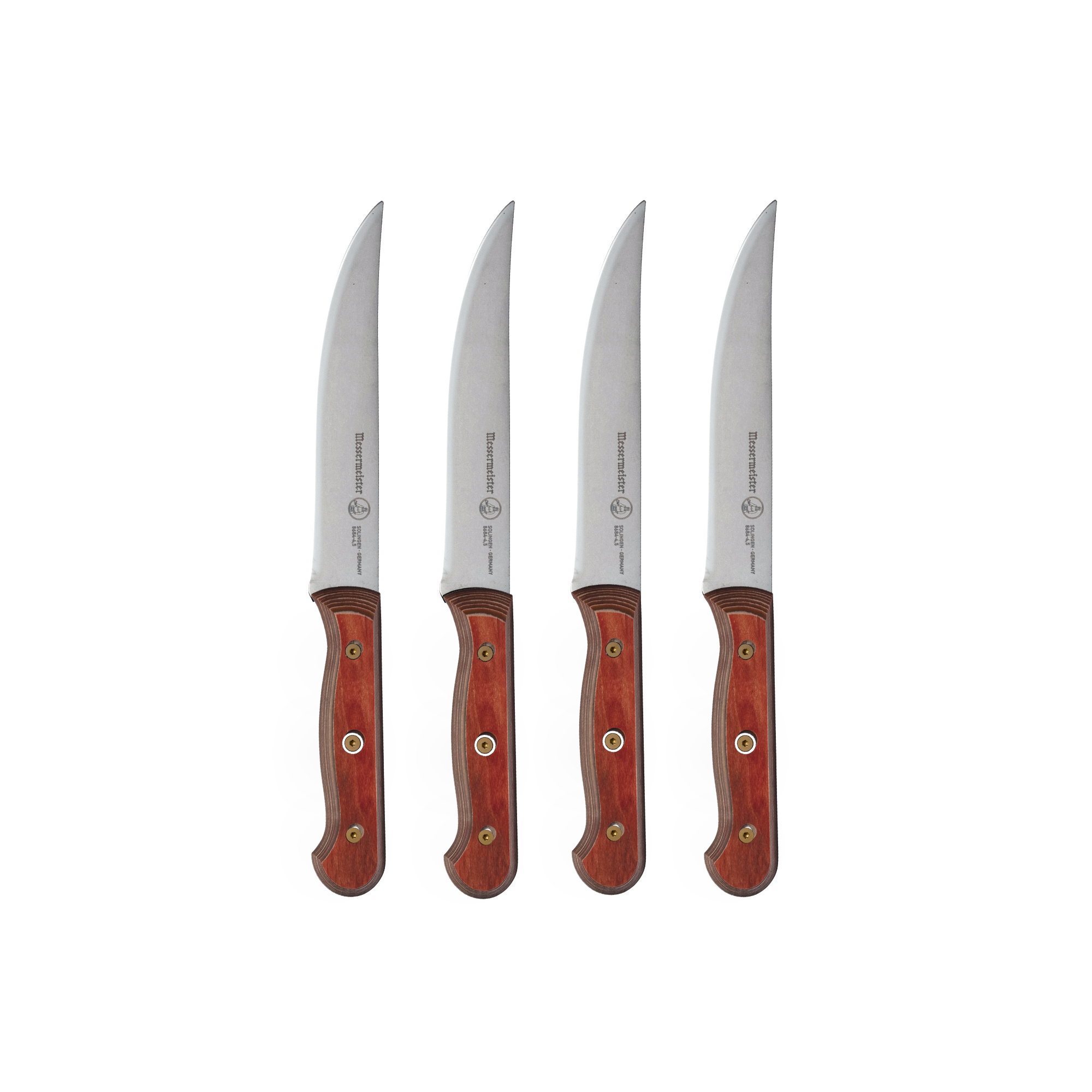 Custom Red 4 Piece Steak Knife Set